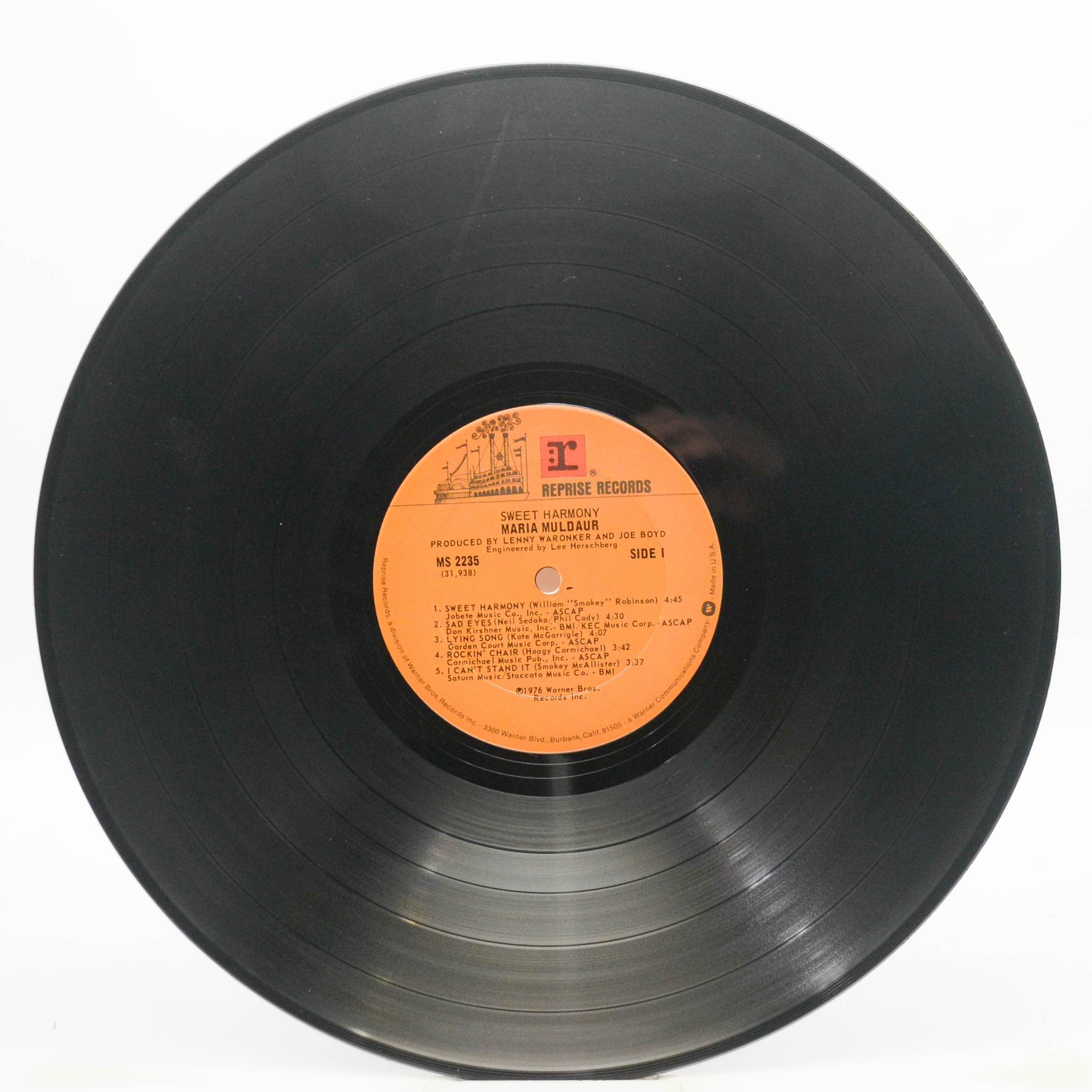 Виниловая пластинка Maria Muldaur — Sweet Harmony (1-st, USA), 1976