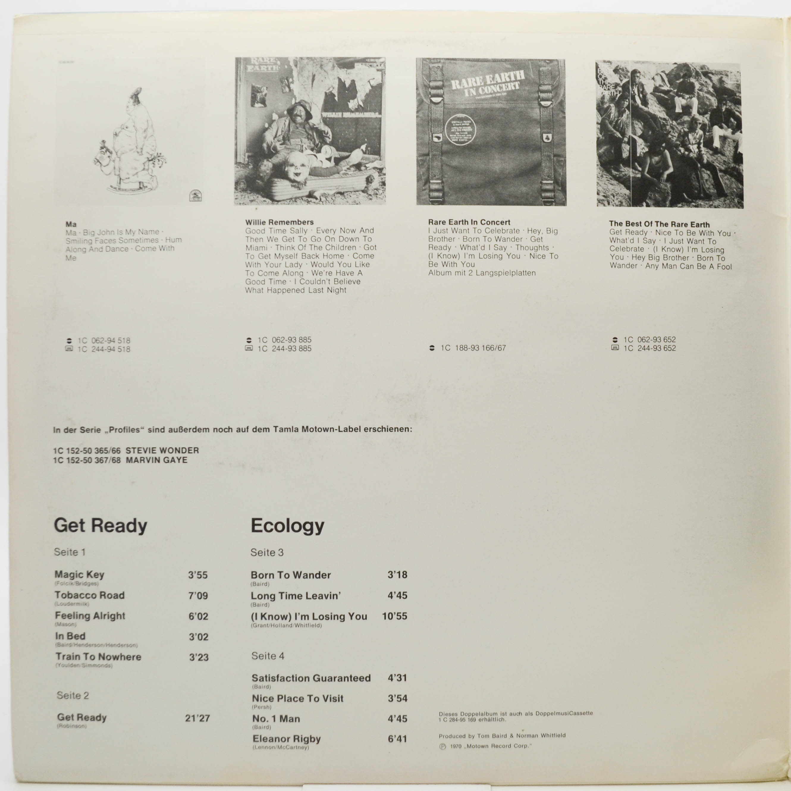 Rare Earth — Get Ready/Ecology (2LP), 1973