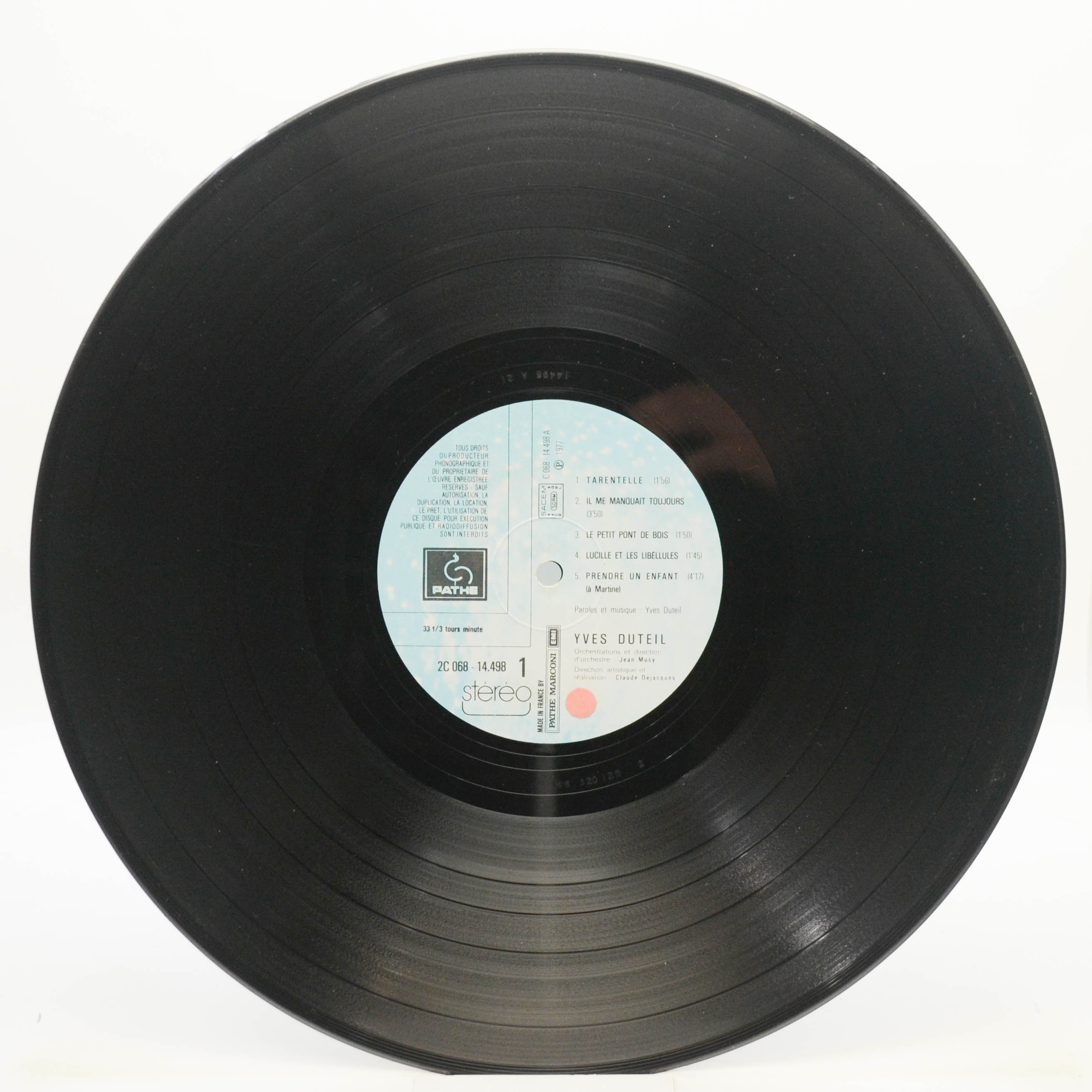 Виниловая пластинка Yves Duteil — Yves Duteil (1-st, France), 1977