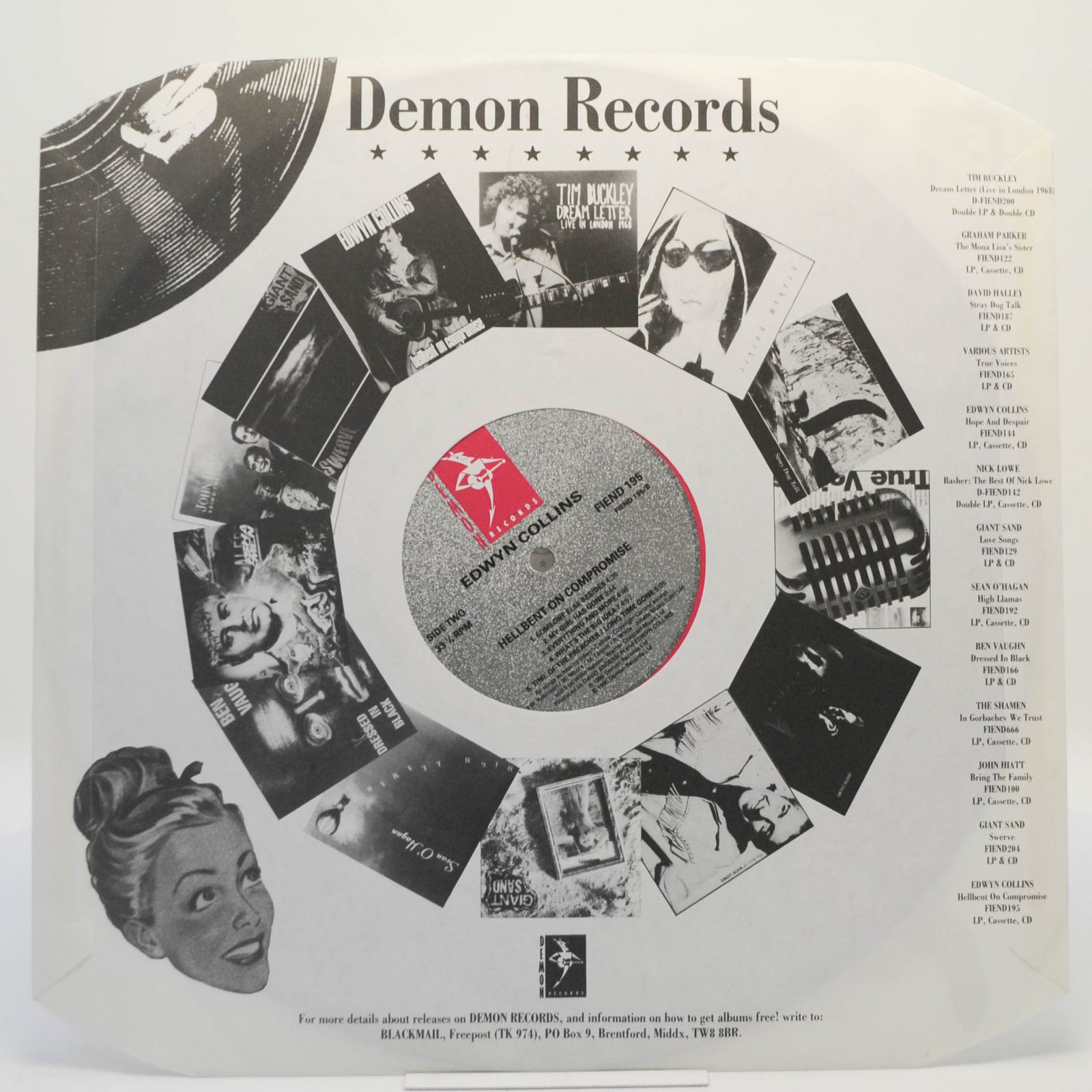 Виниловая пластинка Edwyn Collins — Hellbent On Compromise (UK), 1990