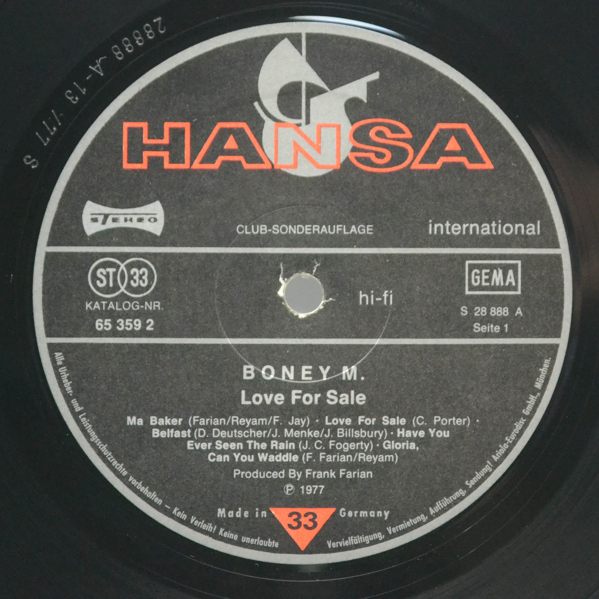 Boney M. — Love For Sale, 1977