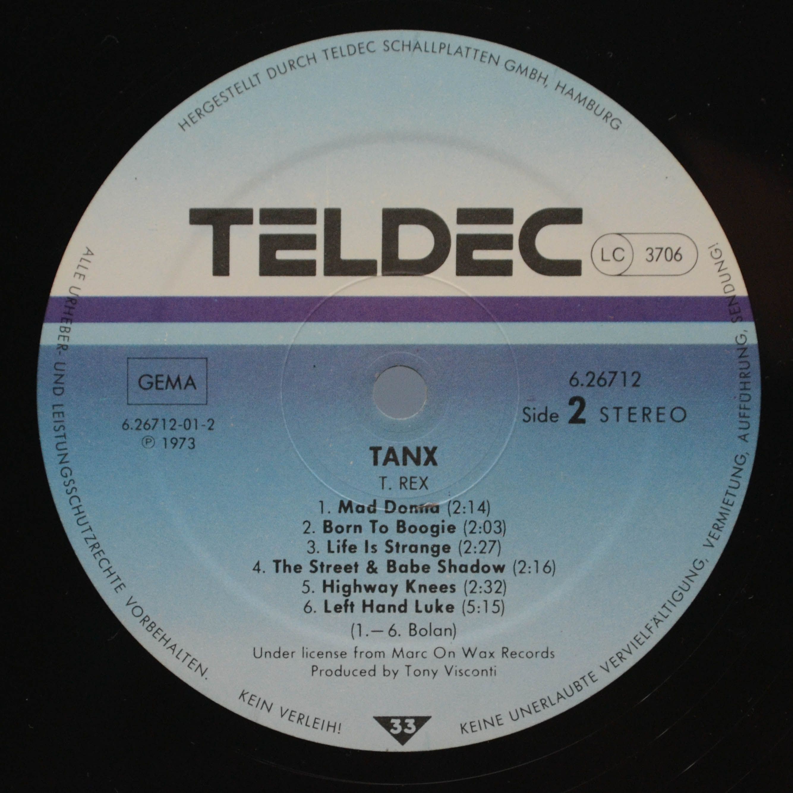 T. Rex — Tanx, 1973