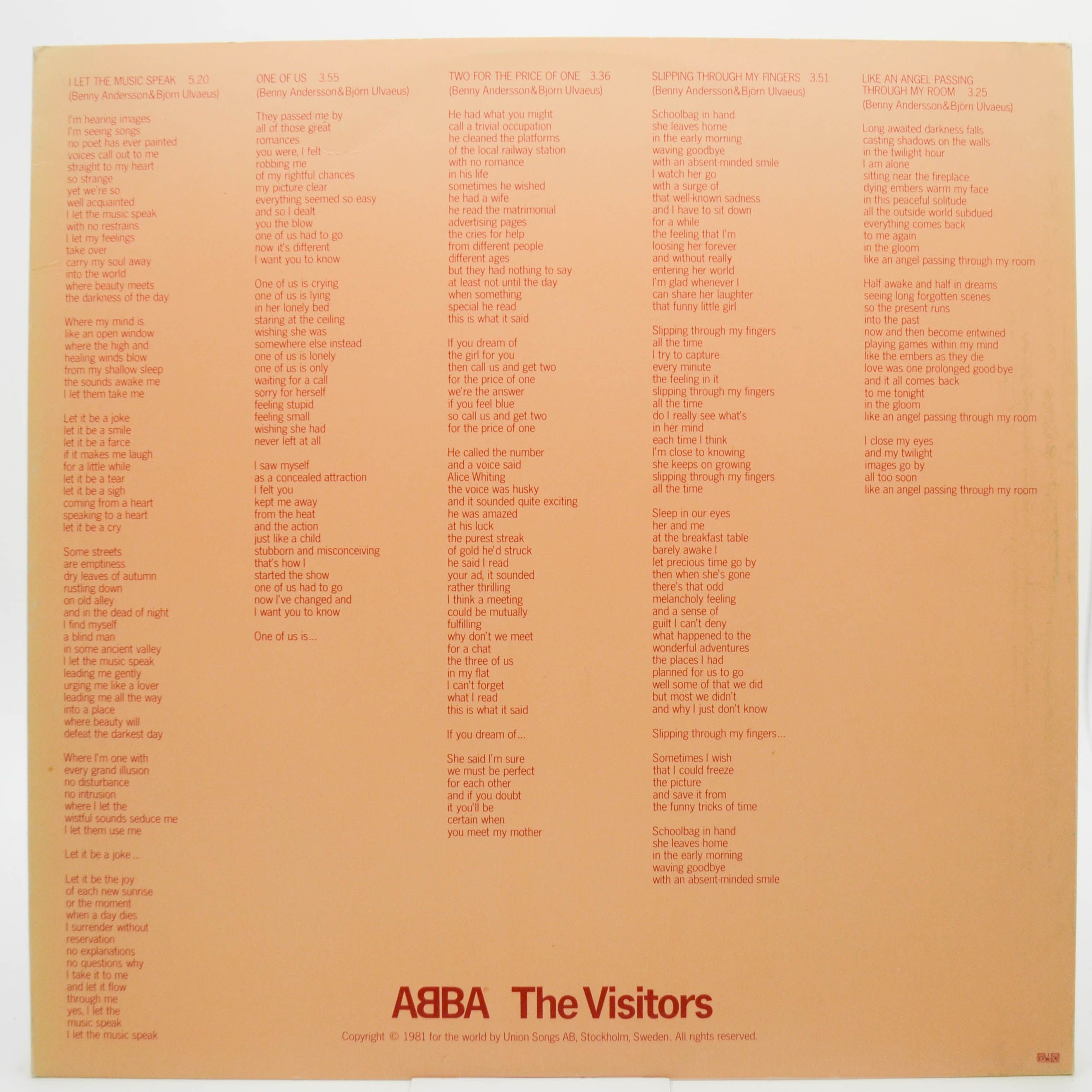 ABBA — The Visitors (1-st, Sweden), 1981