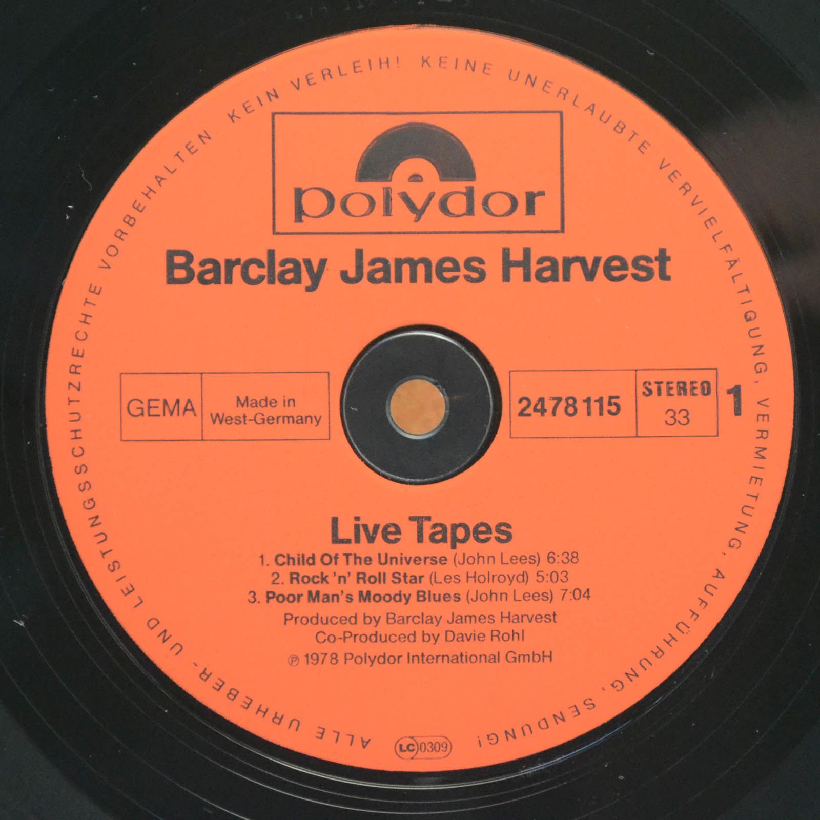 Виниловая пластинка Barclay James Harvest — Live Tapes (2LP), 1978