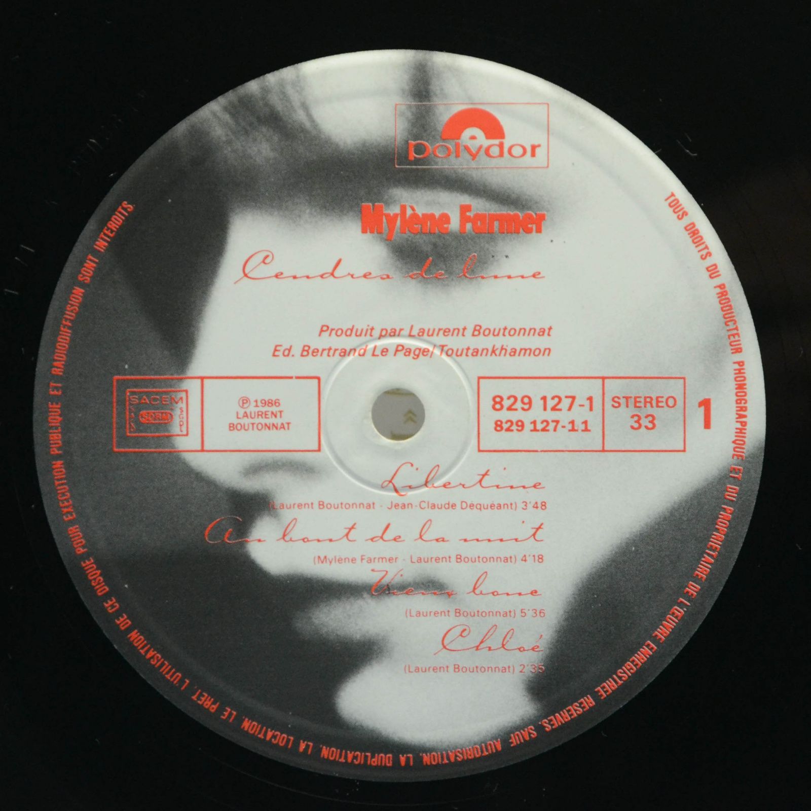 Mylène Farmer — Cendres De Lune (France), 1986