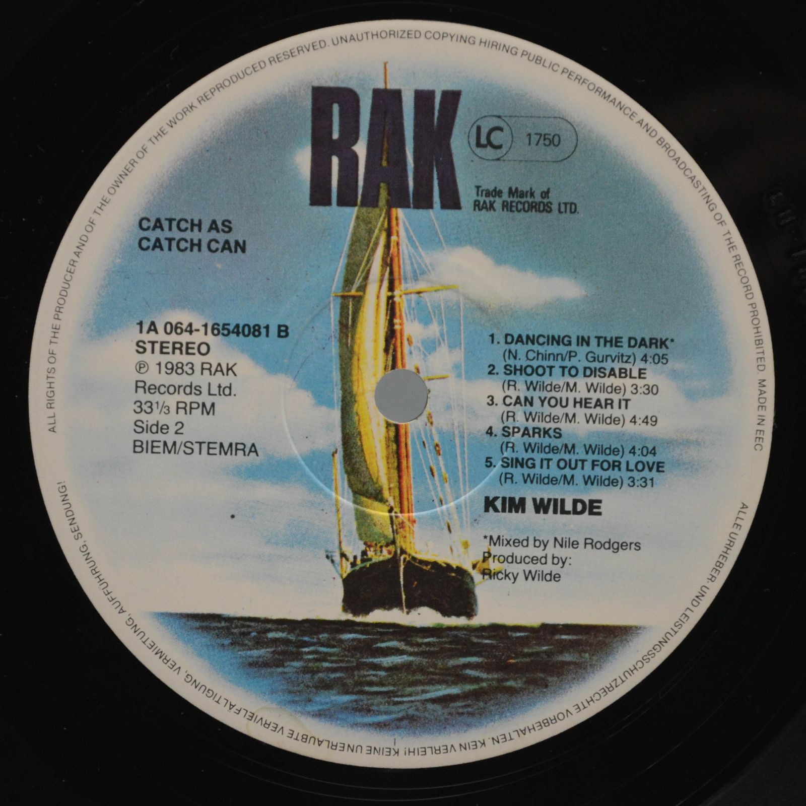 Kim Wilde — Catch As Catch Can, 1983