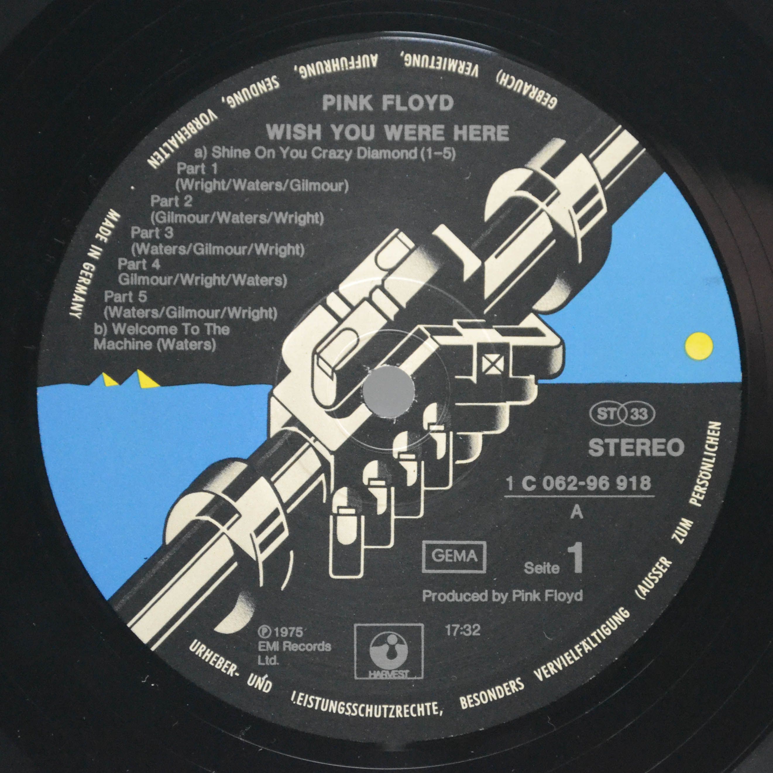 Виниловая пластинка Pink Floyd — Wish You Were Here (postcard), 1975
