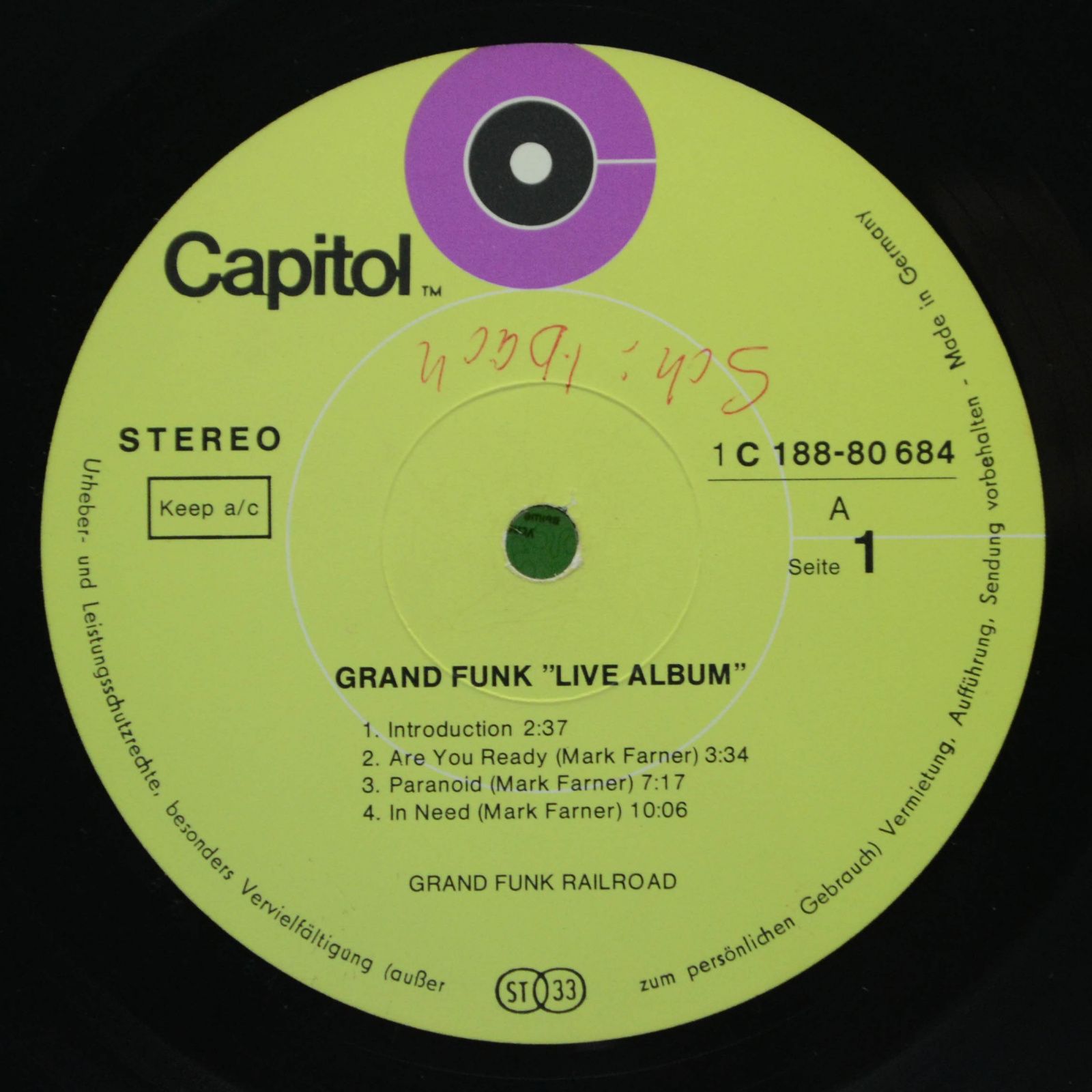 Виниловая пластинка Grand Funk — Live Album (2LP), 1970