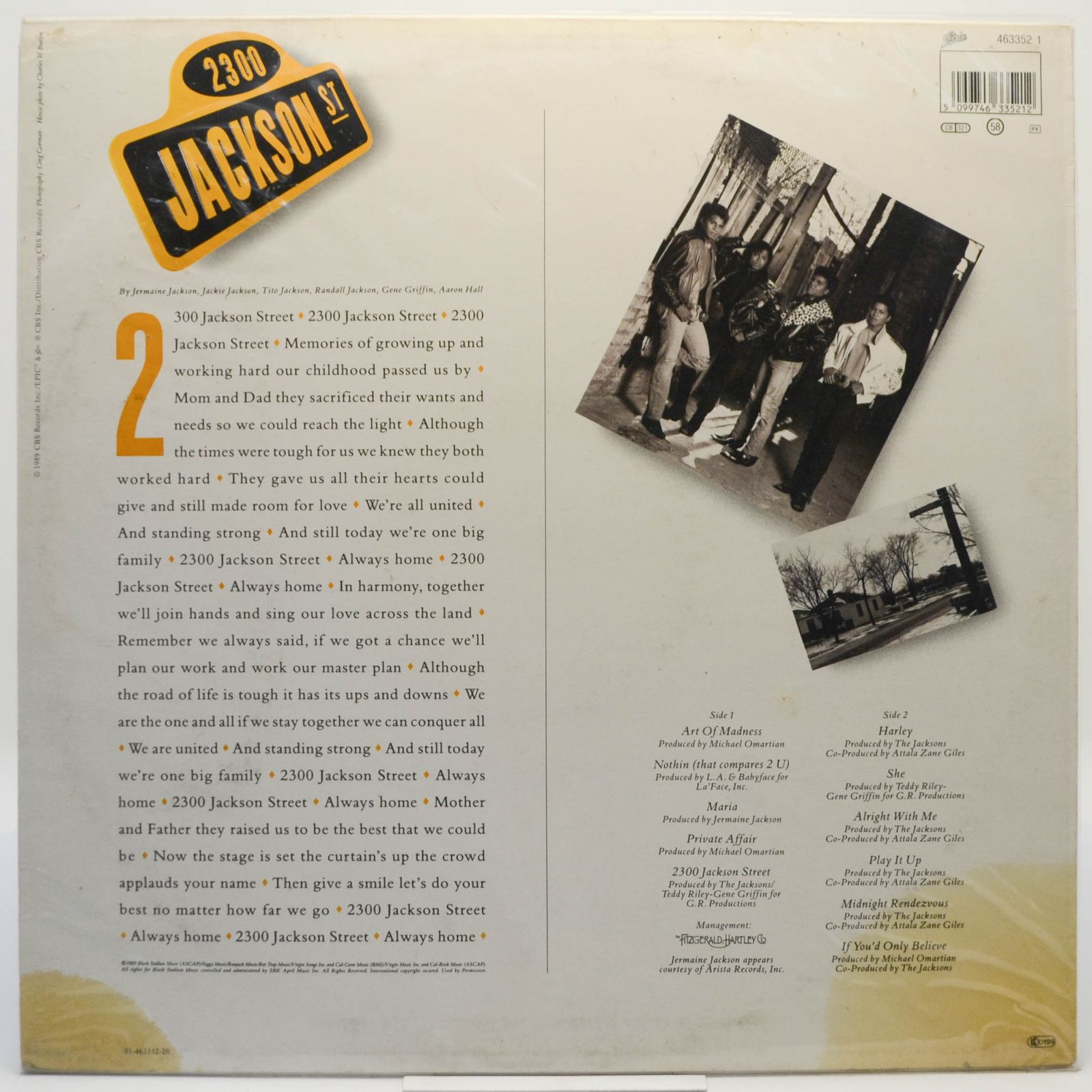 Виниловая пластинка Jacksons — 2300 Jackson Street, 1989