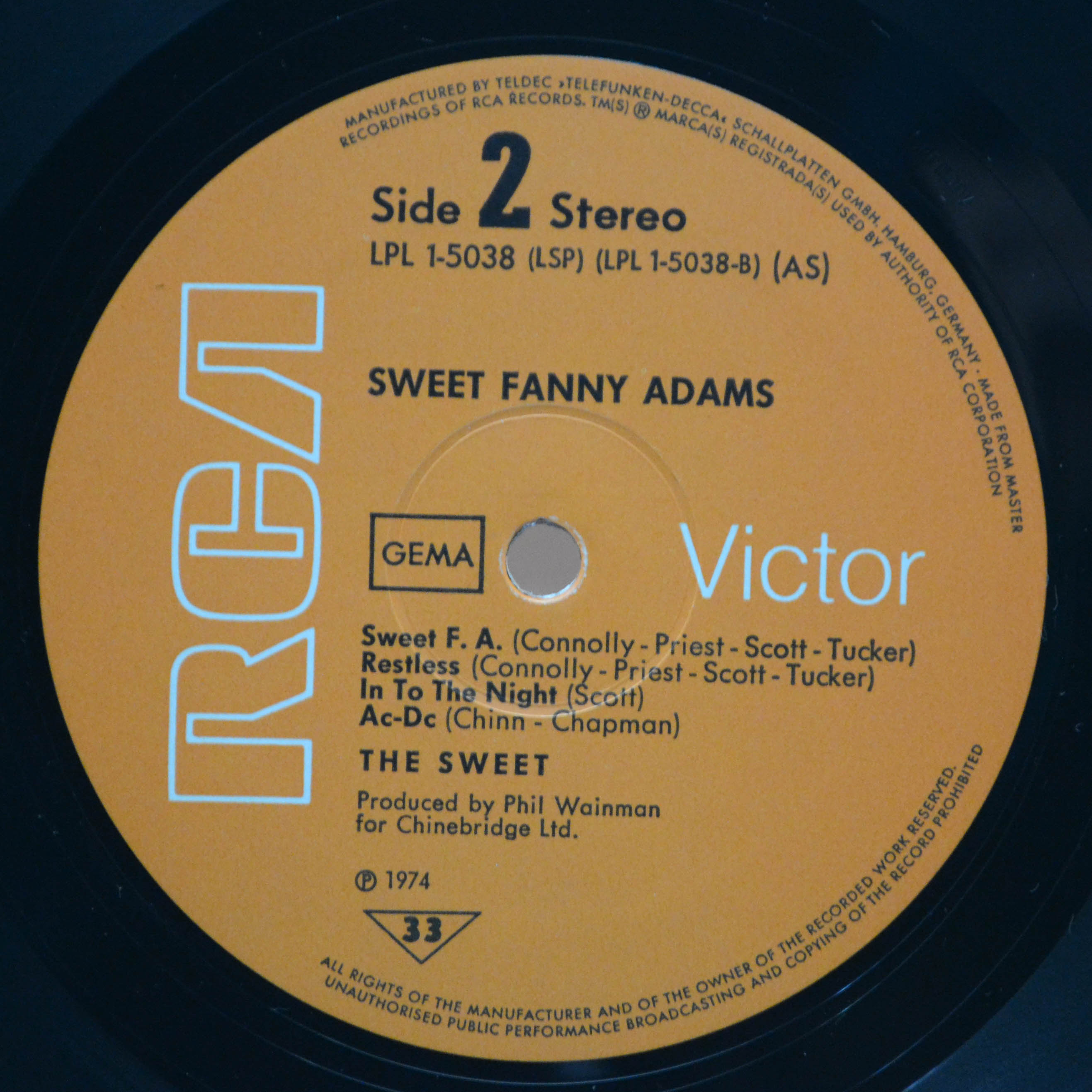 Sweet — Sweet Fanny Adams, 1974