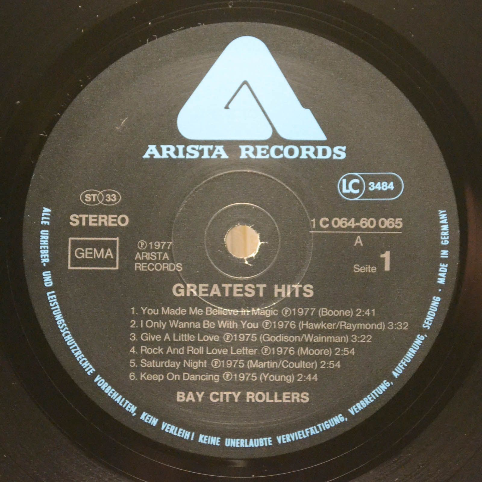 Виниловая пластинка Bay City Rollers — Greatest Hits, 1977