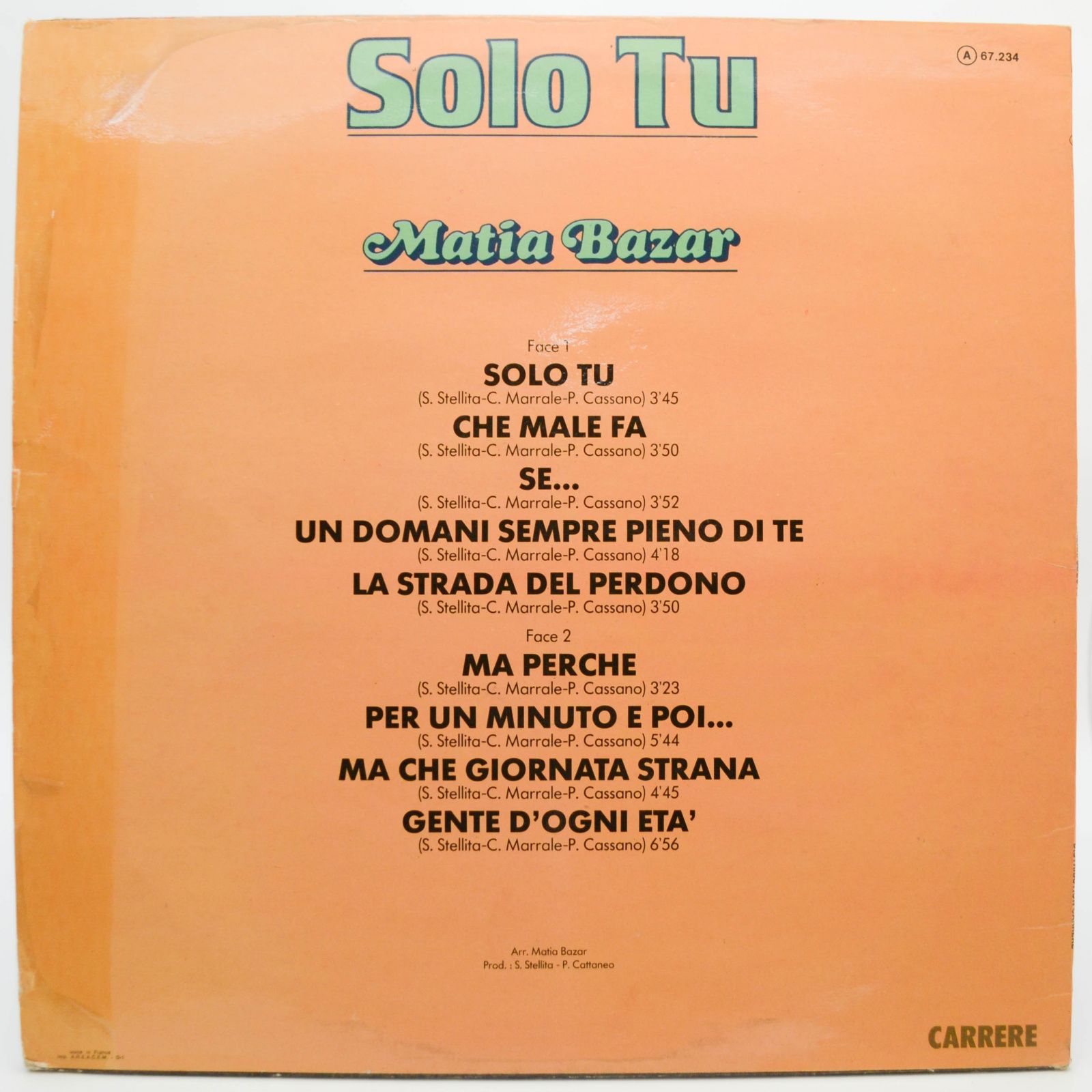 Matia Bazar — Solo Tu, 1977