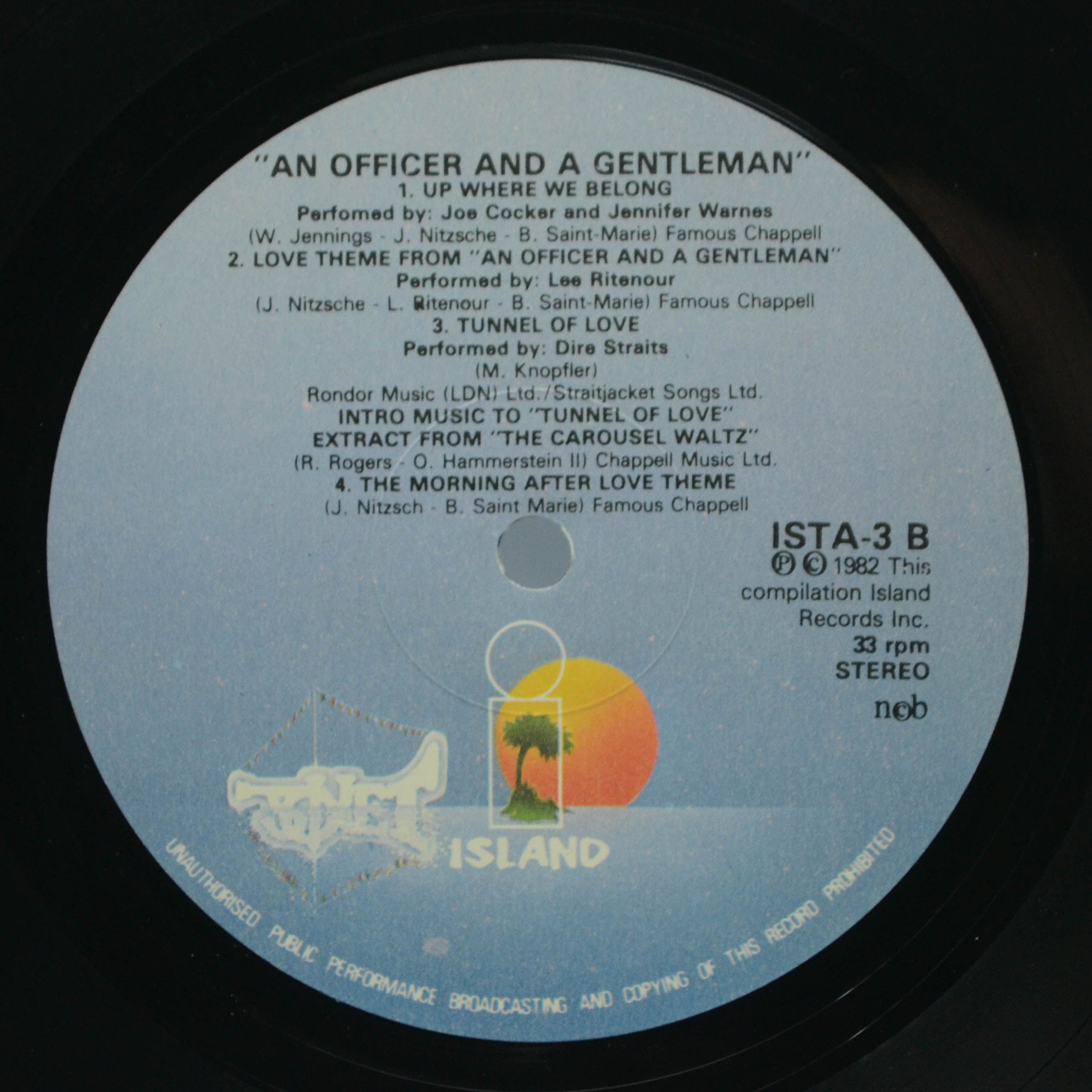 Various — An Officer And A Gentleman - Soundtrack, 1982