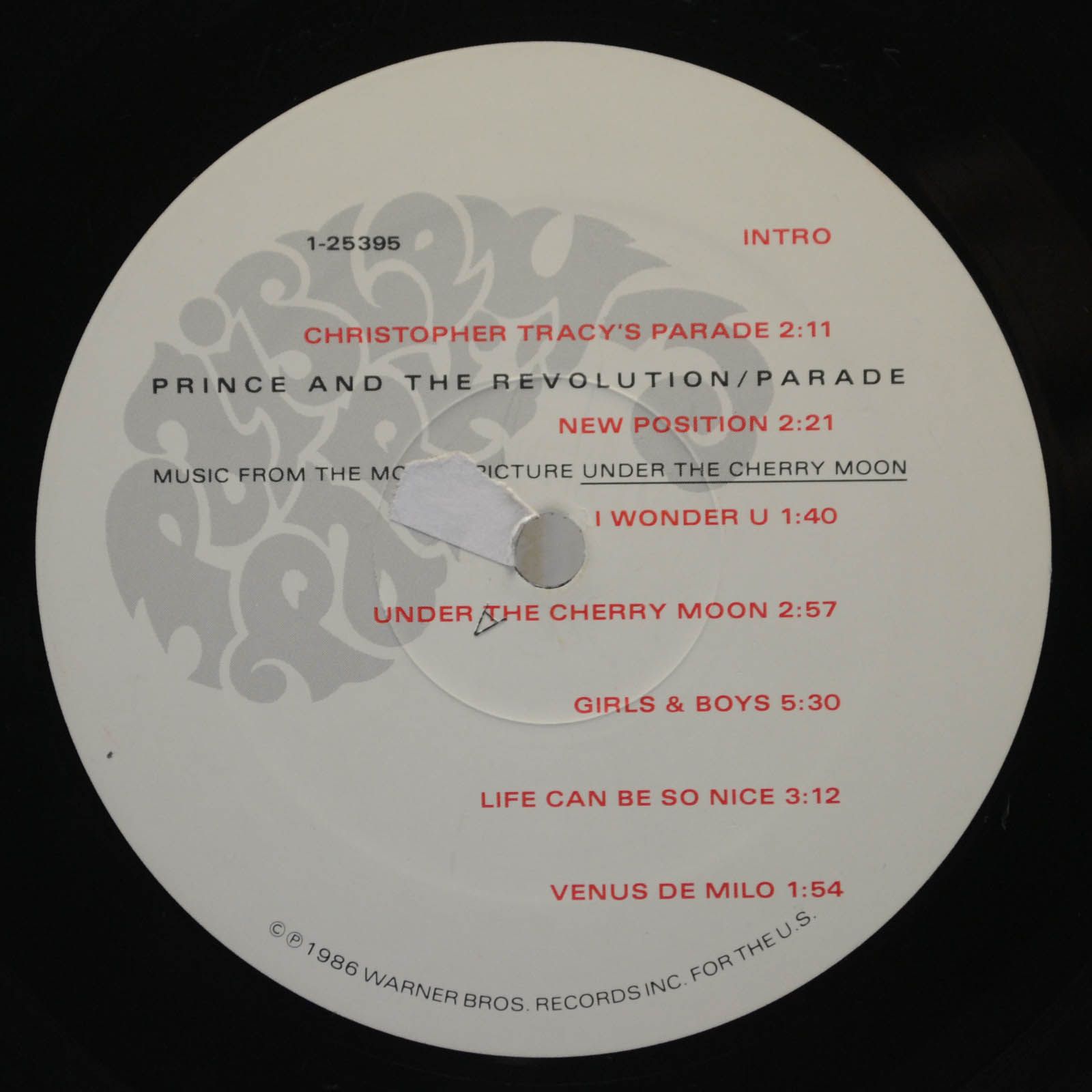 Виниловая пластинка Prince And The Revolution — Parade (1-st, USA), 1986