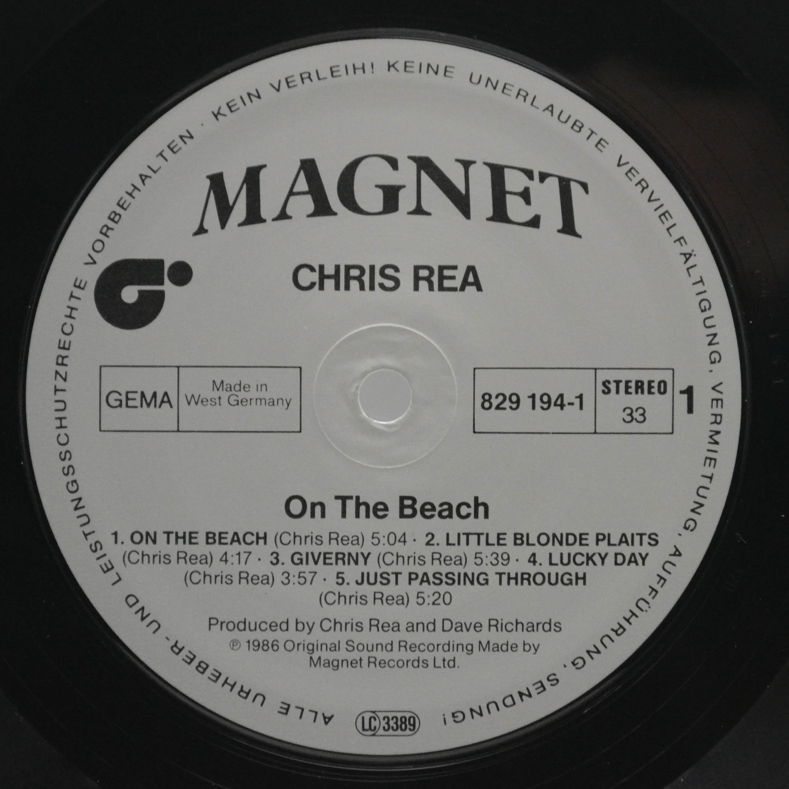 Chris Rea — On The Beach, 1986