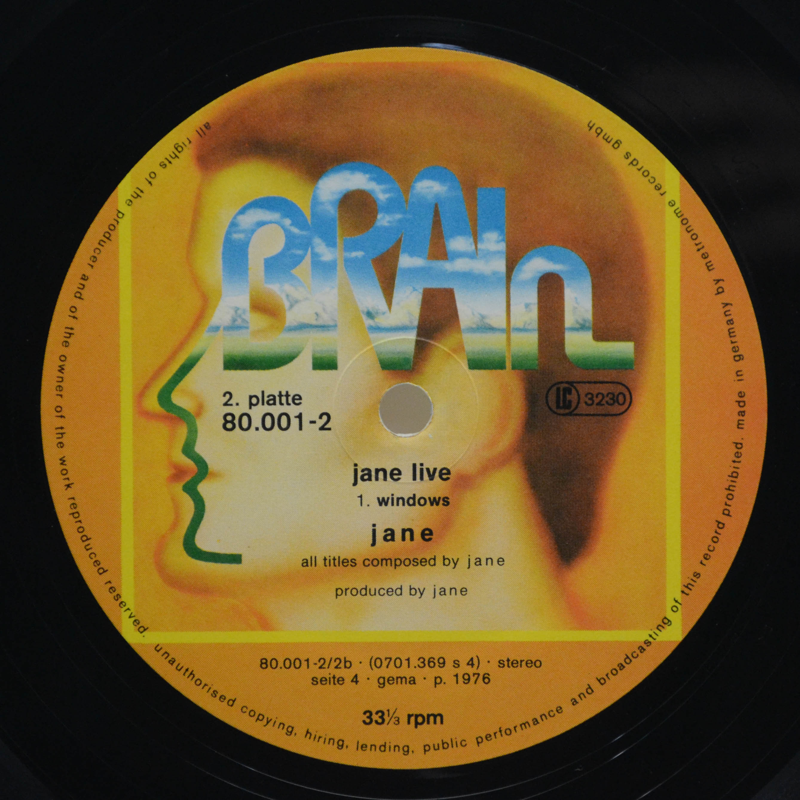 Jane — Jane Live (2LP), 1977