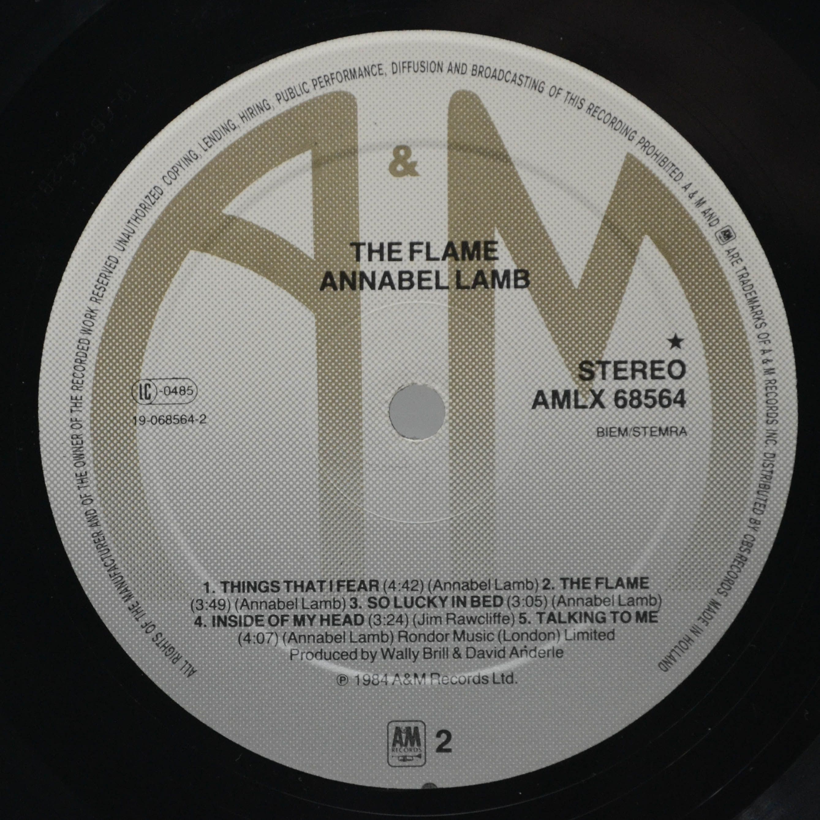 Виниловая пластинка Annabel Lamb — The Flame, 1984