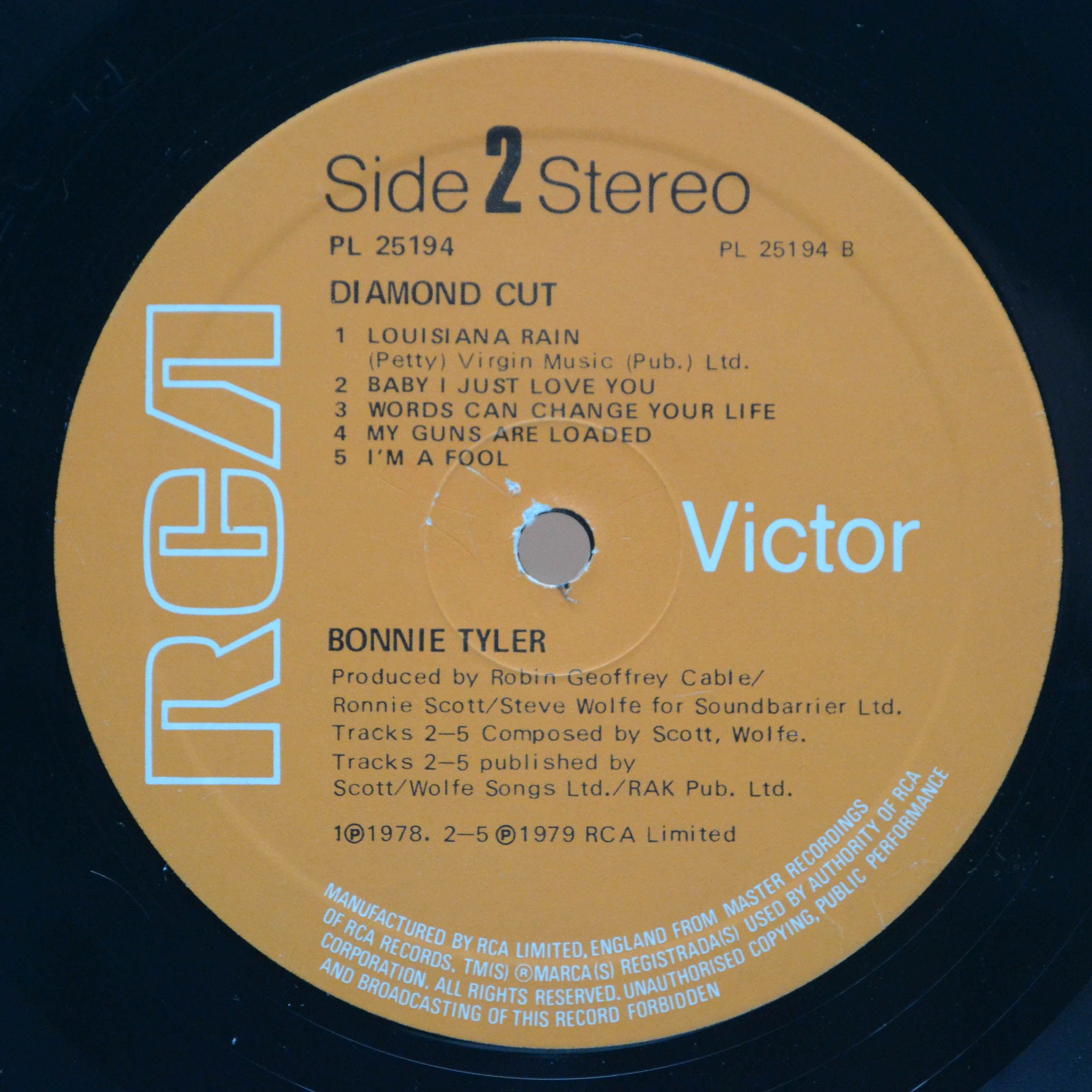 Виниловая пластинка Bonnie Tyler — Diamond Cut (1-st, UK), 1979