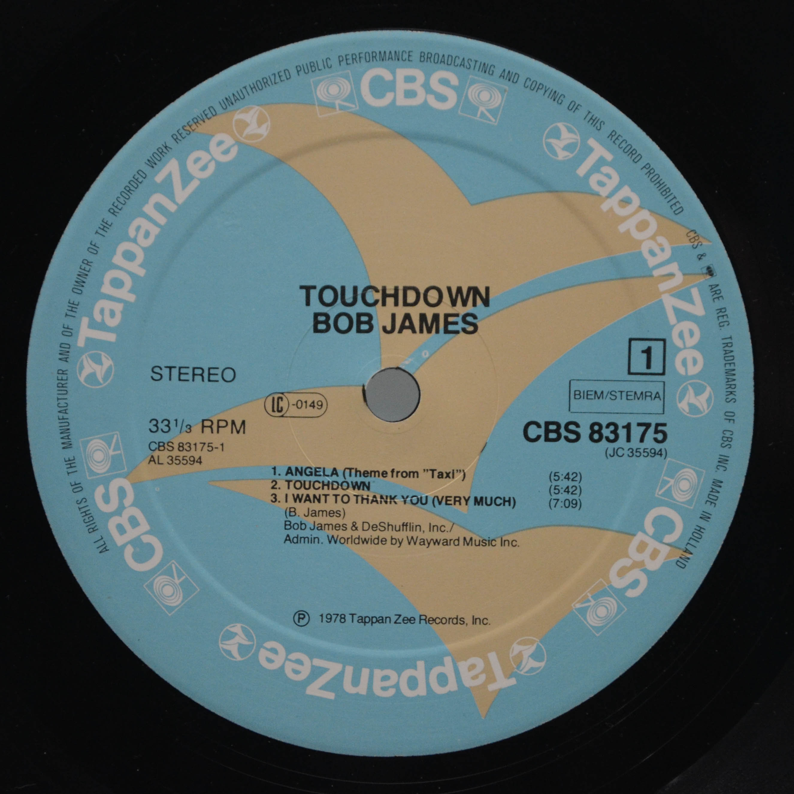 Виниловая пластинка Bob James — Touchdown, 1978