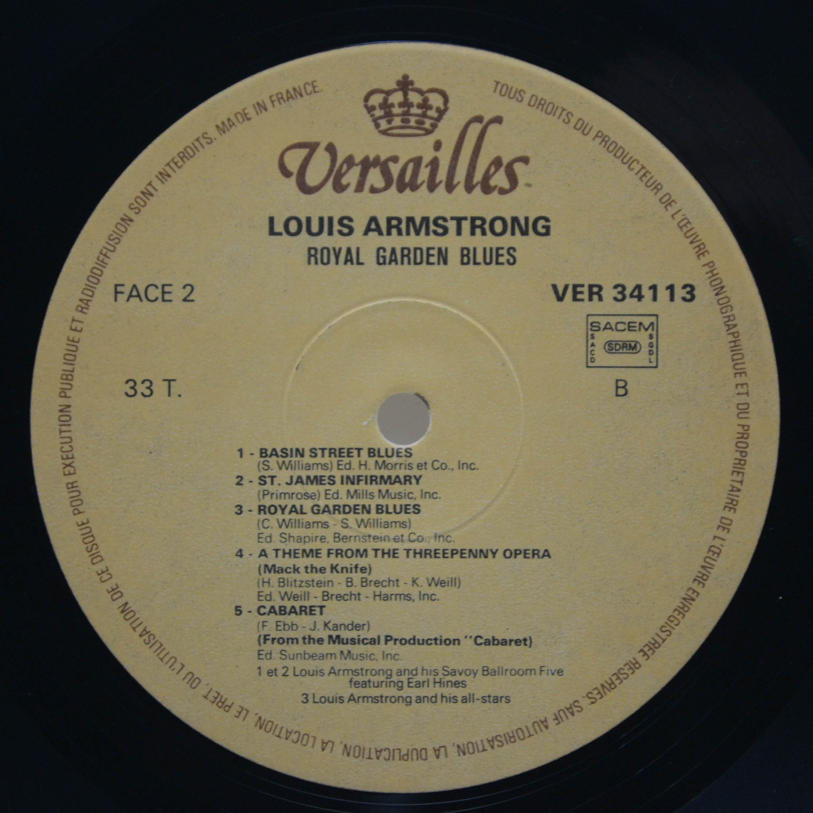 Louis Armstrong — Royal Garden Blues, 1977