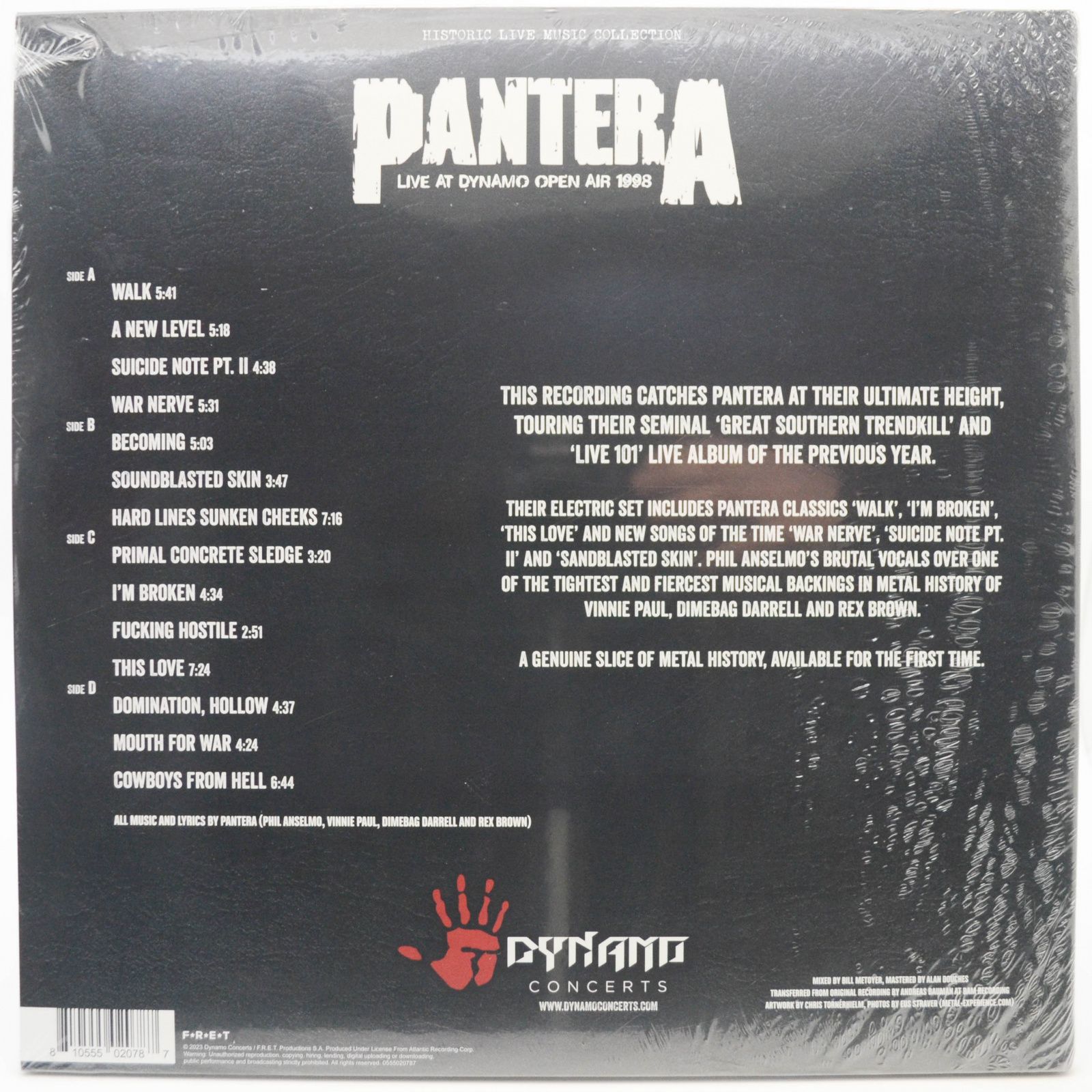 Виниловая пластинка Pantera — Live At Dynamo Open Air 1998 (2LP), 2018