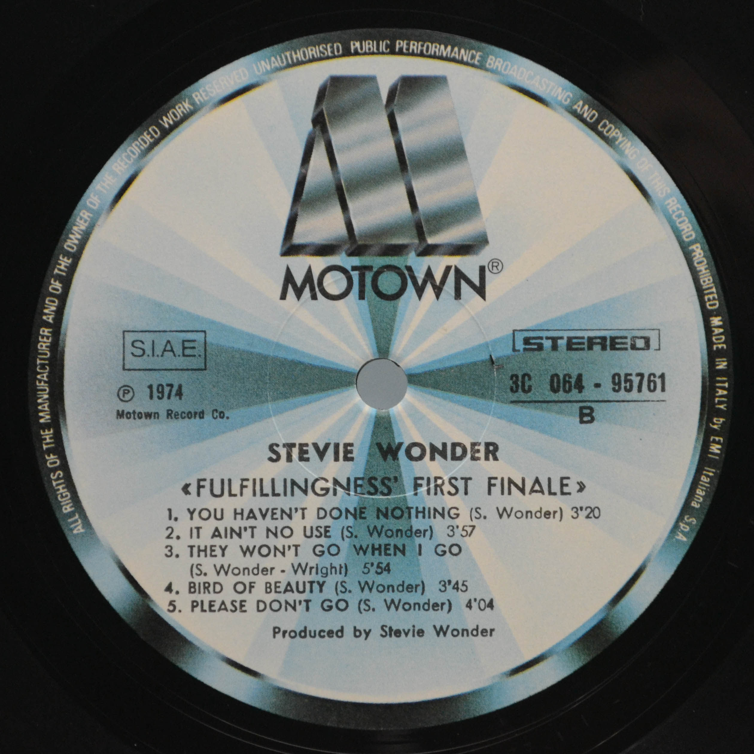 Виниловая пластинка Stevie Wonder — Fulfillingness' First Finale, 1974