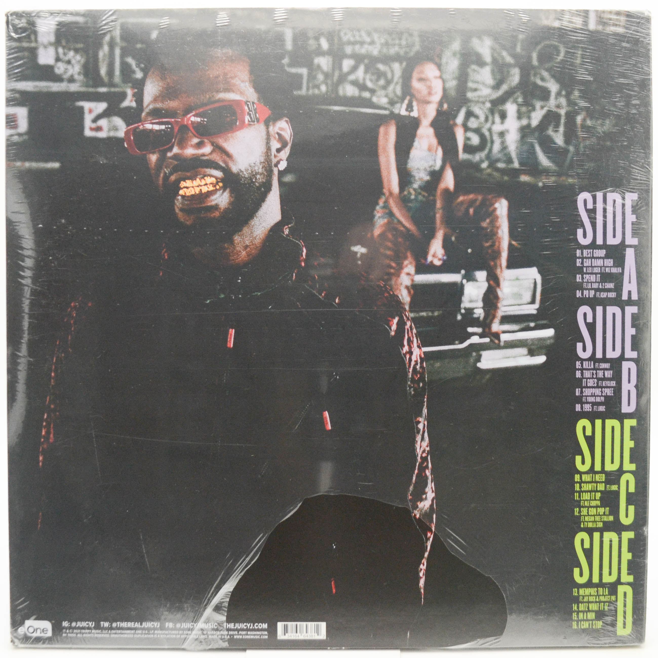 Виниловая пластинка Juicy J — The Hustle Continues (2LP, USA), 2021