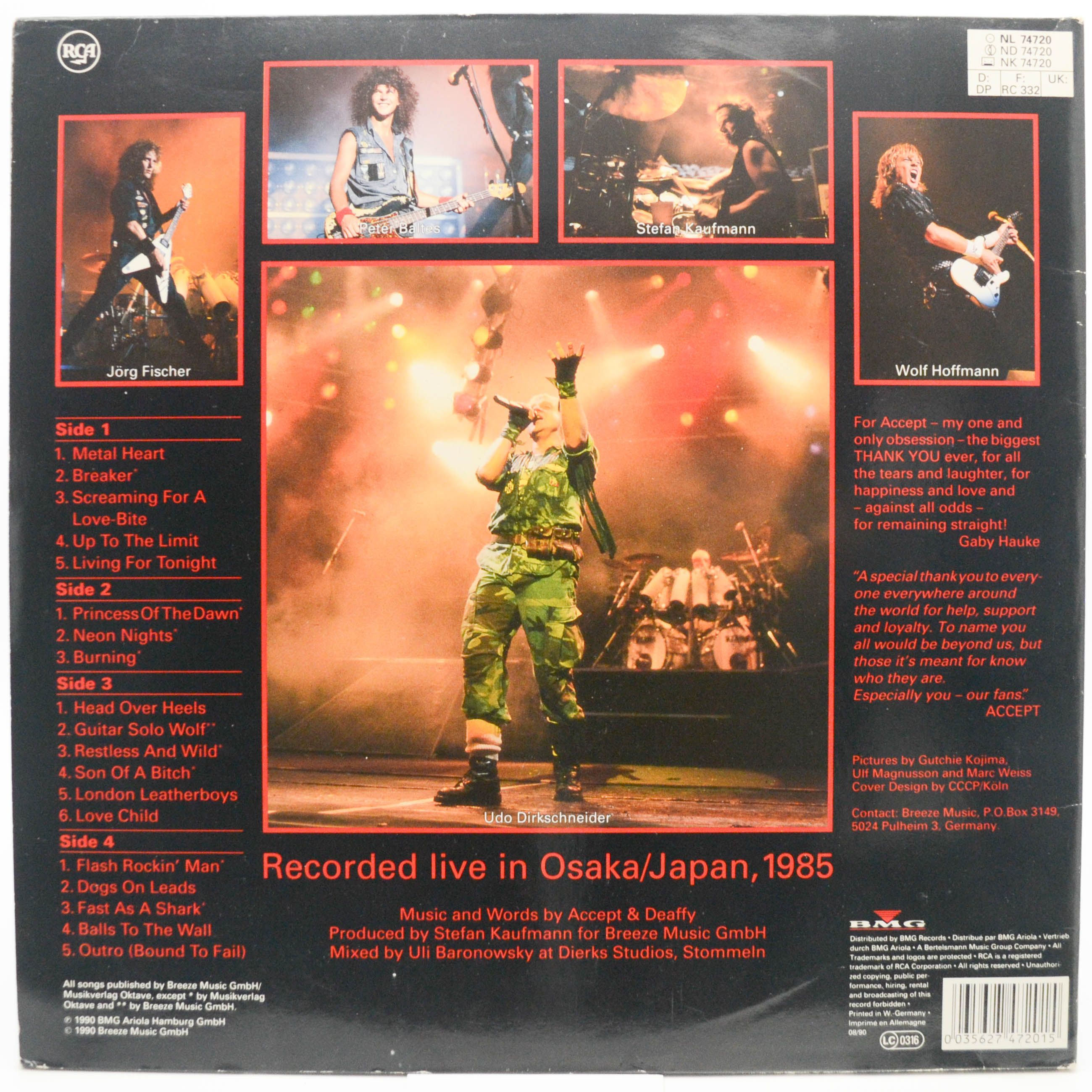 Accept — Staying A Life (2LP, 1-st, Germany), 1990