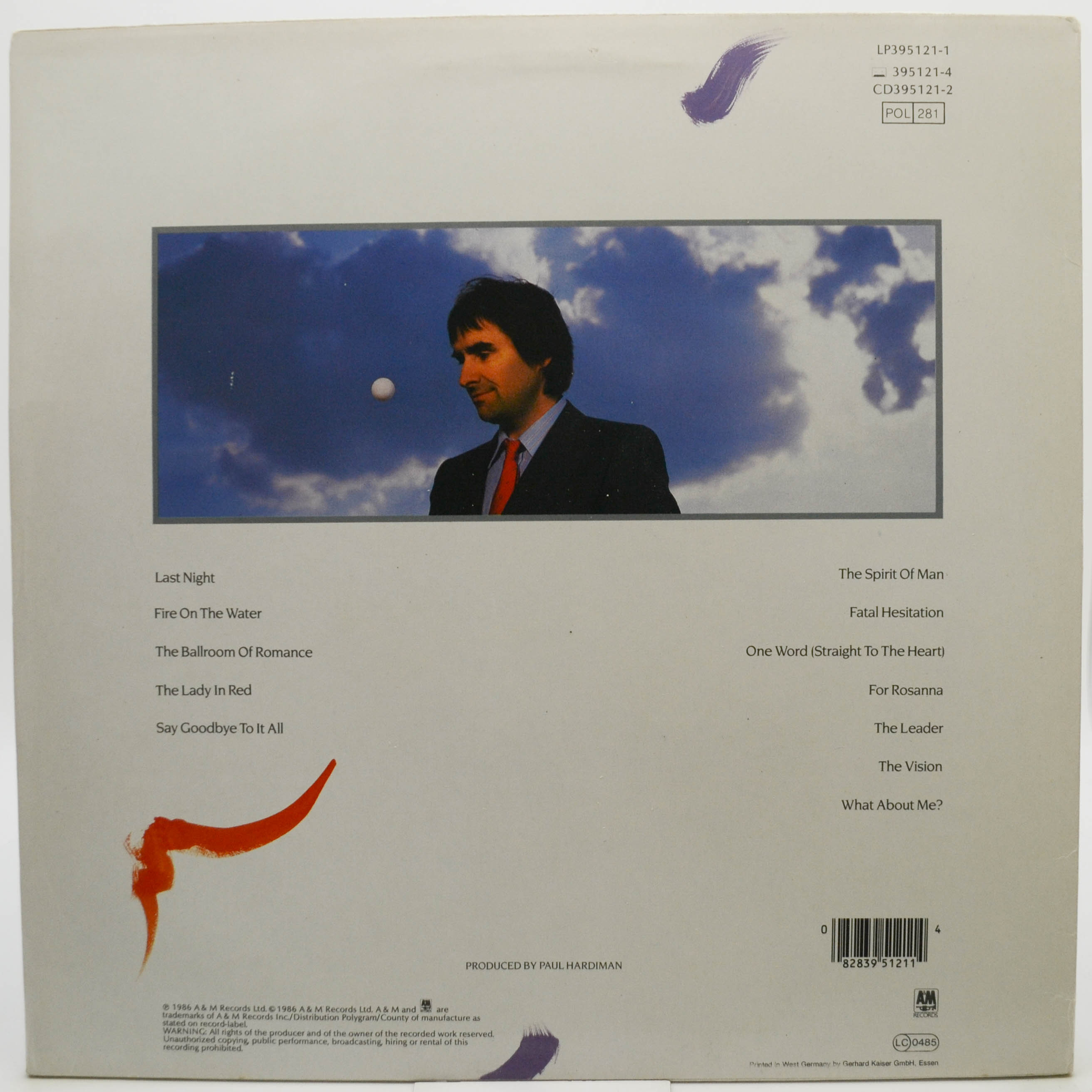 Виниловая пластинка Chris de Burgh — Into The Light, 1986