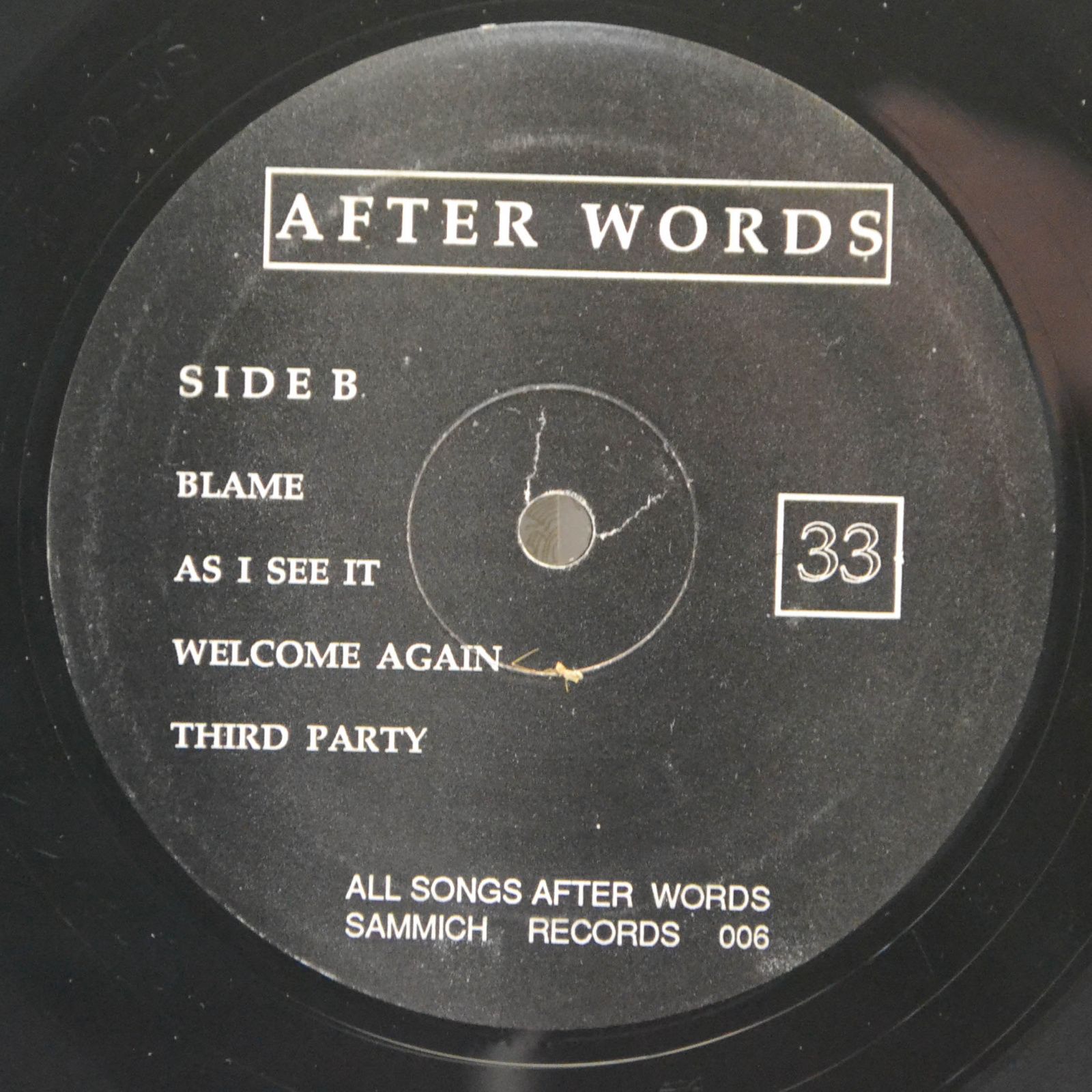 Виниловая пластинка After Words — After Words, 1989