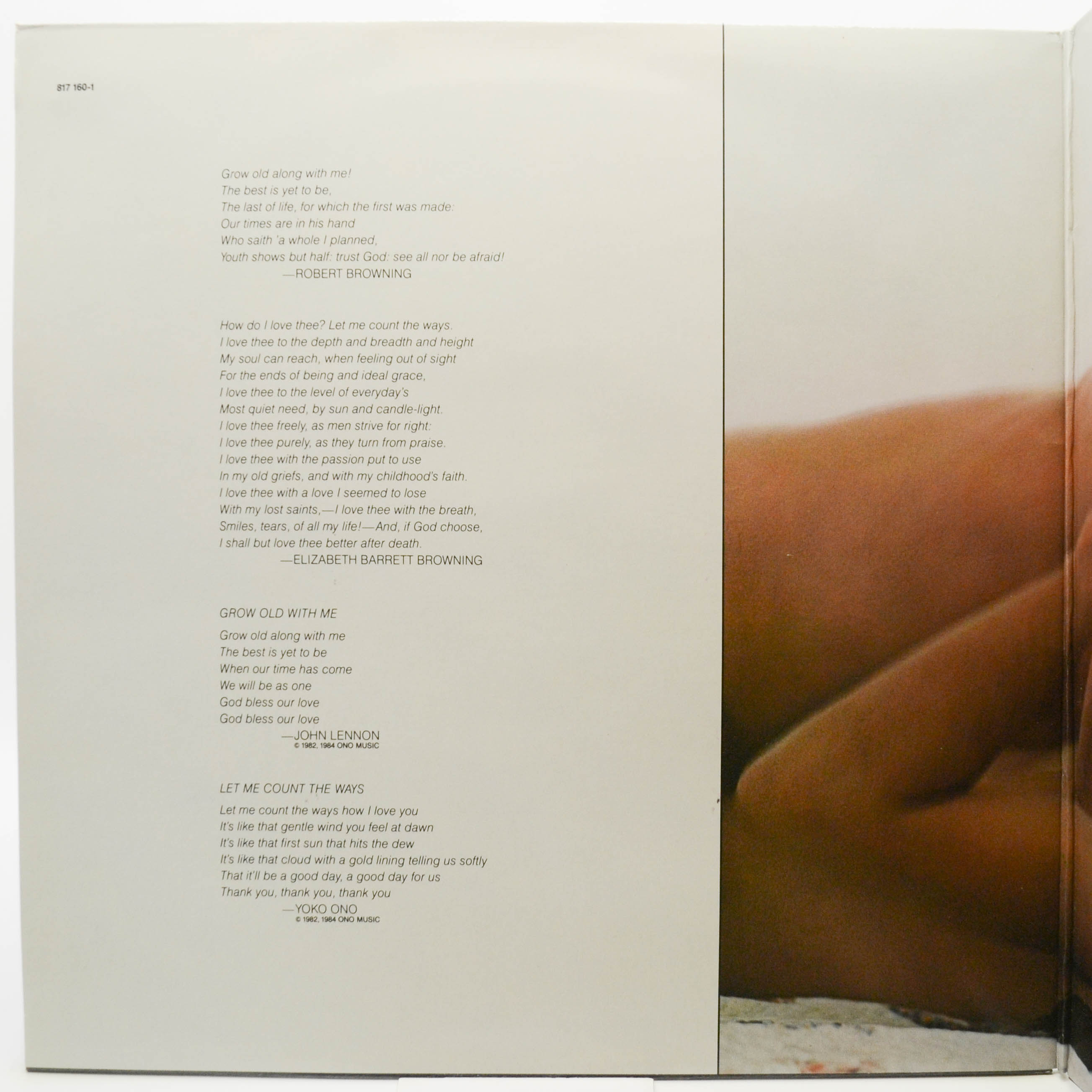 John Lennon & Yoko Ono — Milk And Honey, 1984