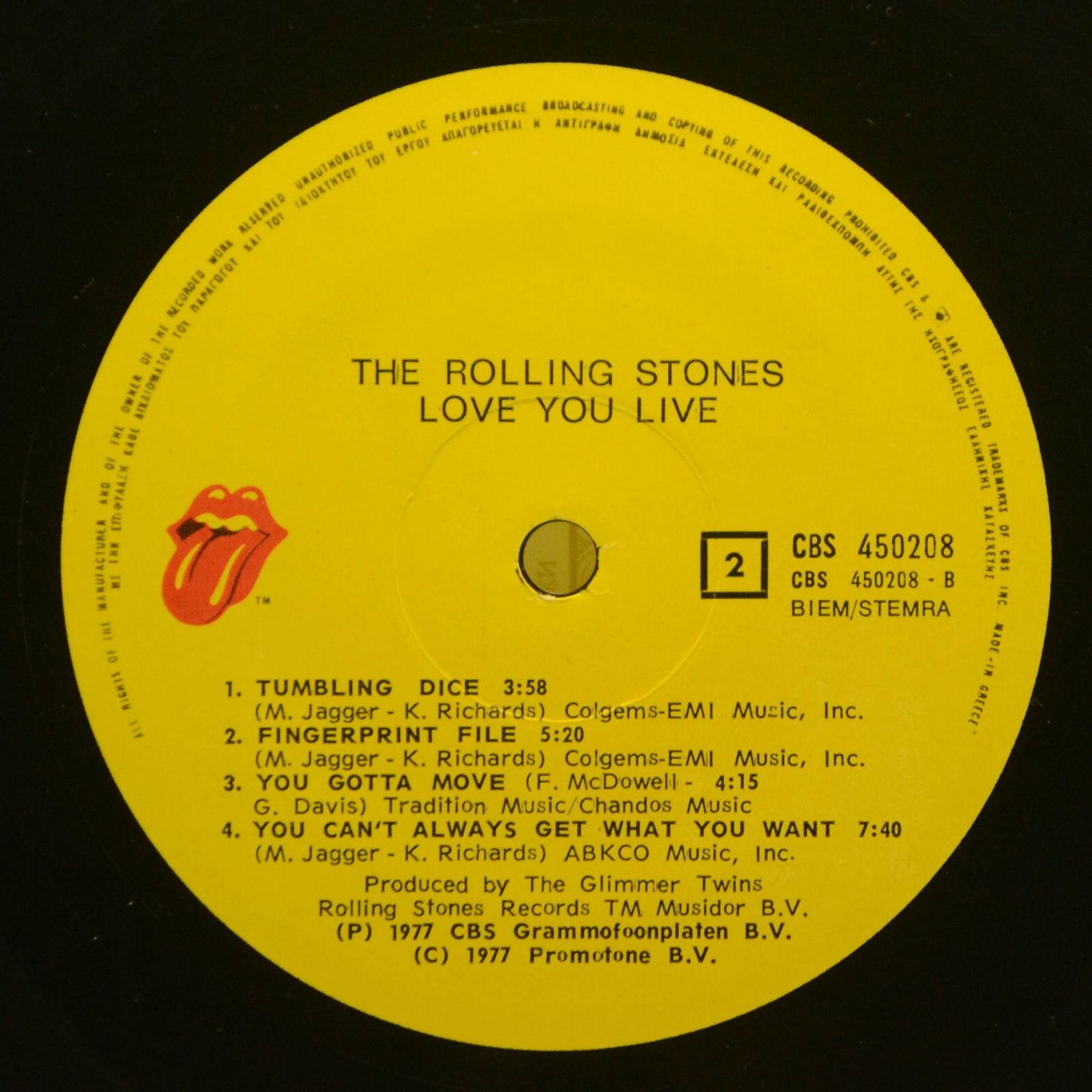 Rolling Stones — Love You Live (2LP), 1977