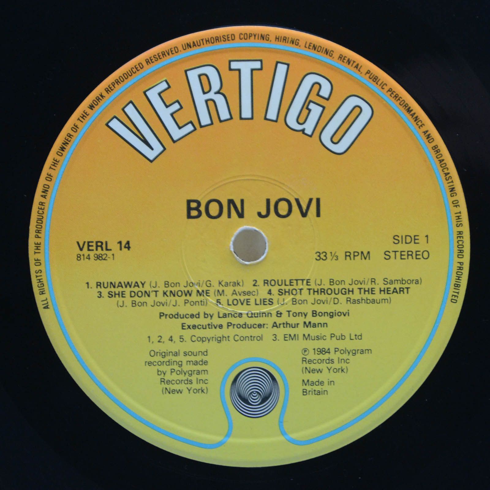 Bon Jovi — Bon Jovi (UK), 1984
