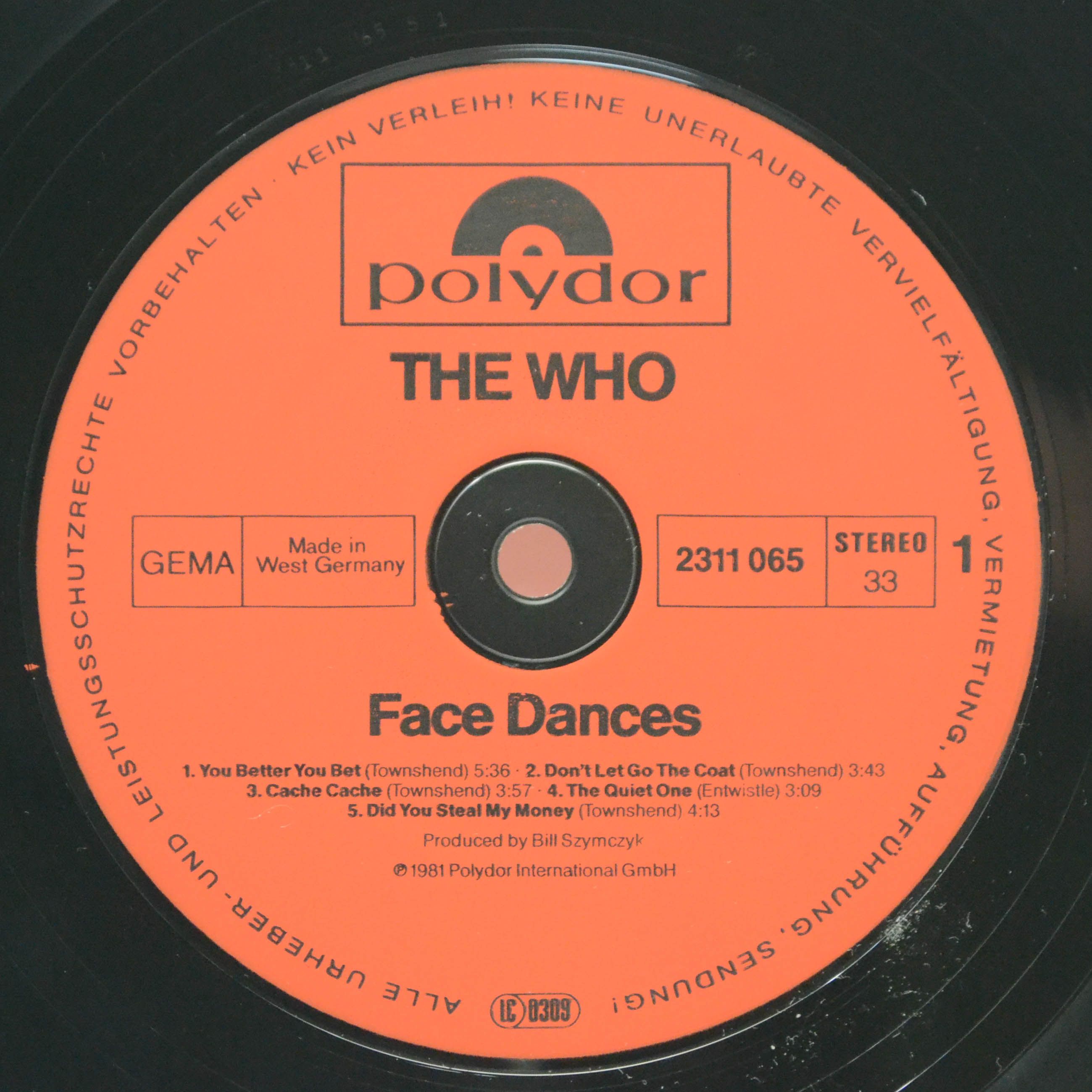 Who — Face Dances (poster), 1981