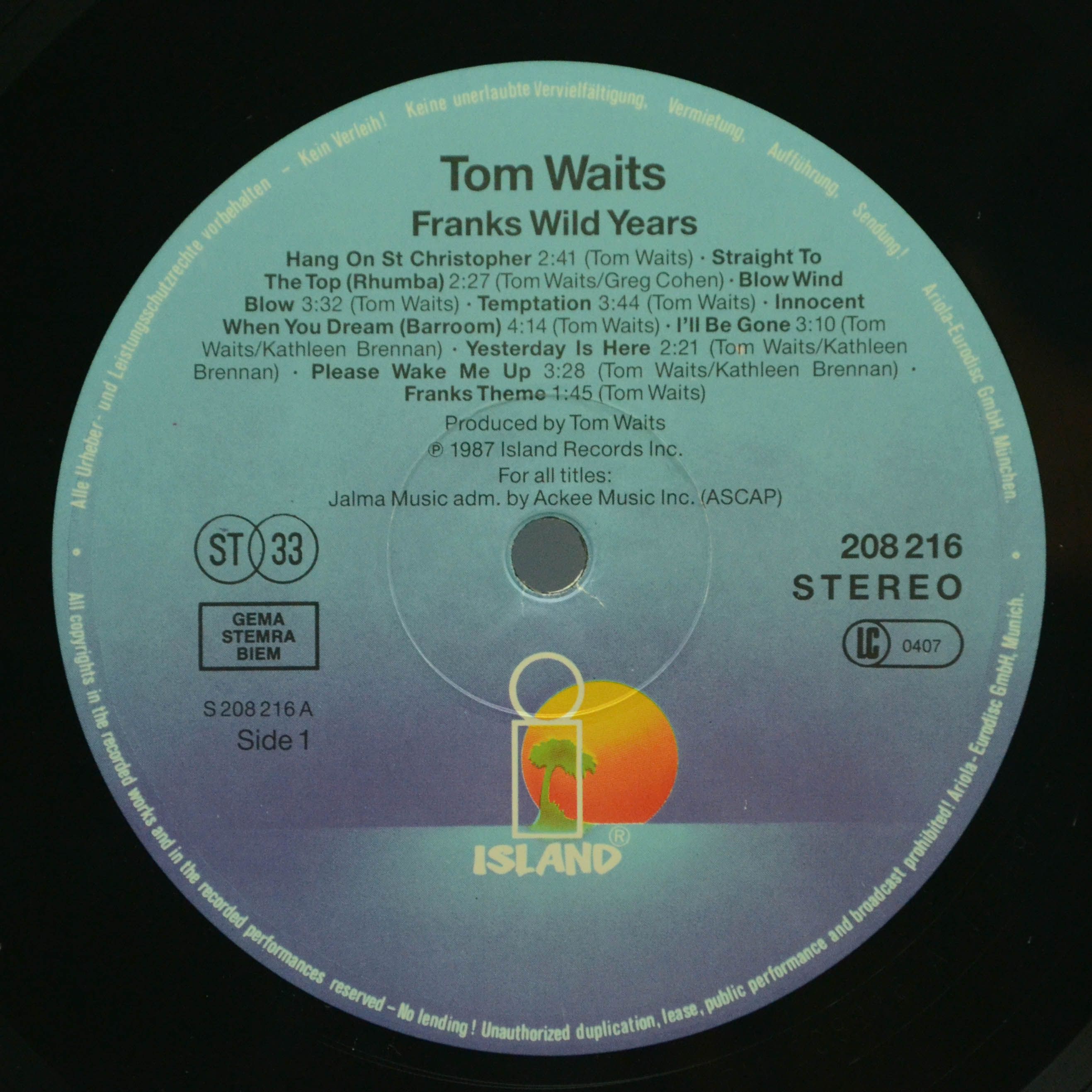 Tom Waits — Franks Wild Years, 1987