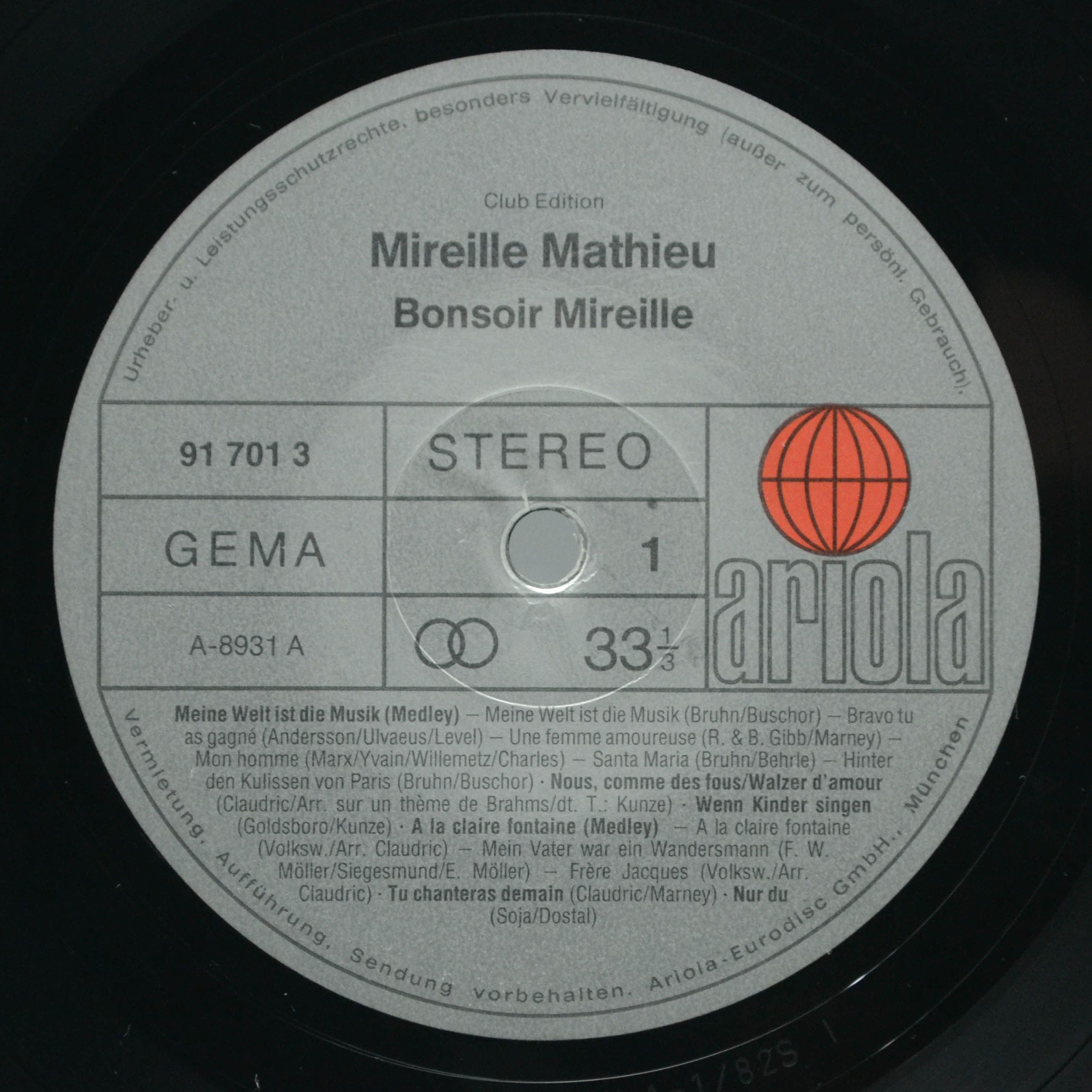 Mireille Mathieu — Bonsoir Mireille, 1982