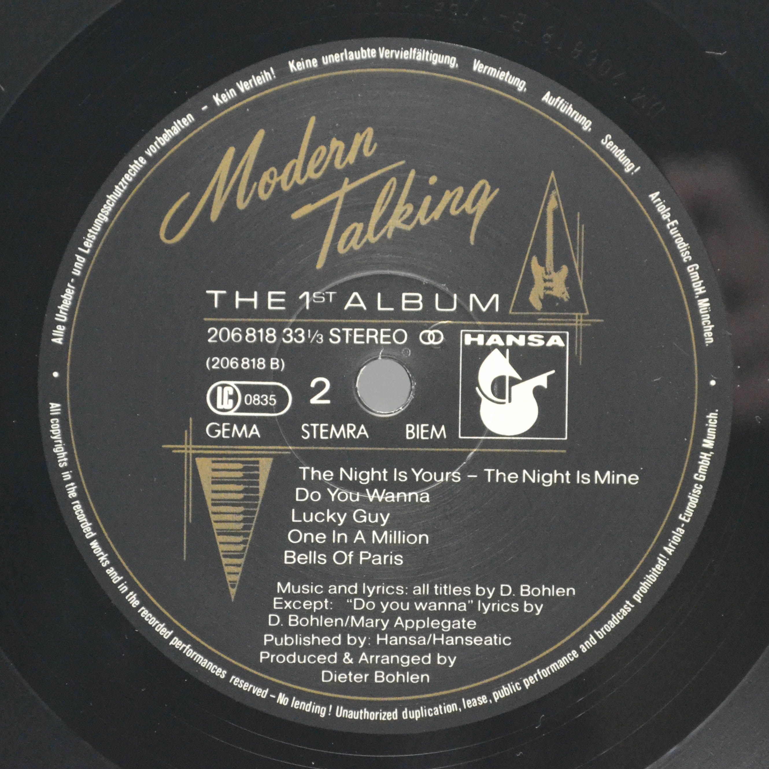 Виниловая пластинка Modern Talking — The 1st Album, 1985