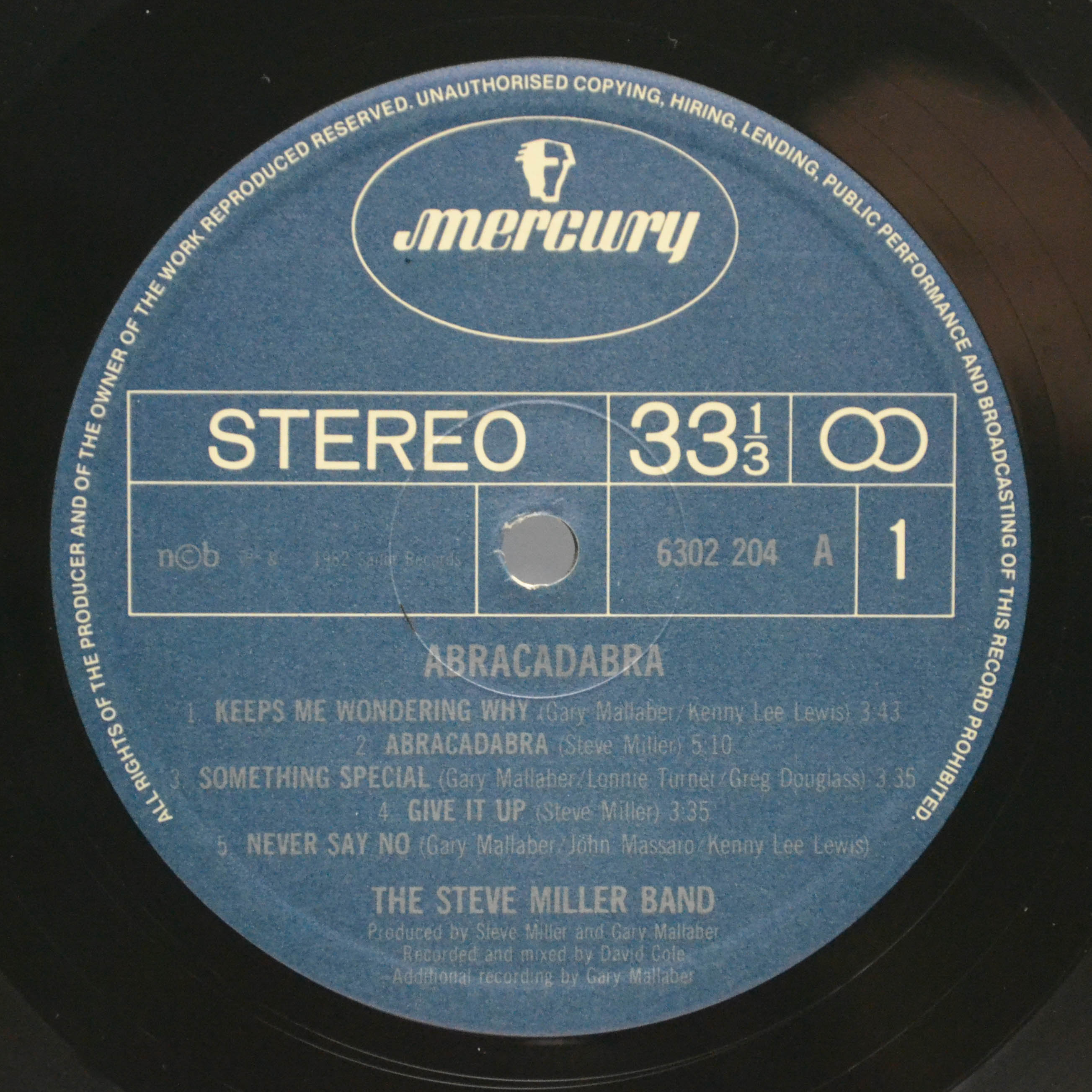 Виниловая пластинка Steve Miller Band — Abracadabra, 1982