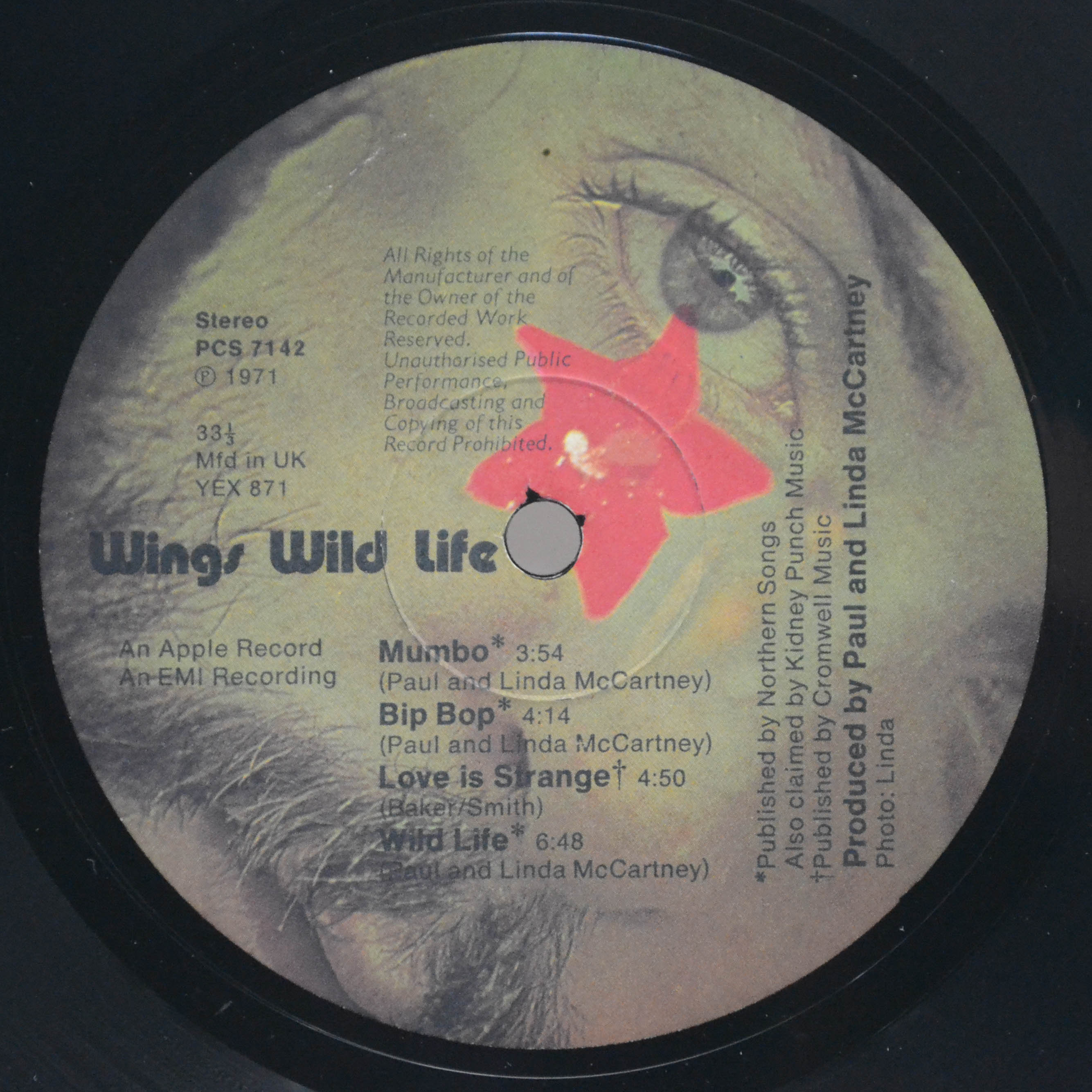 Wings — Wild Life (1-st, UK), 1971