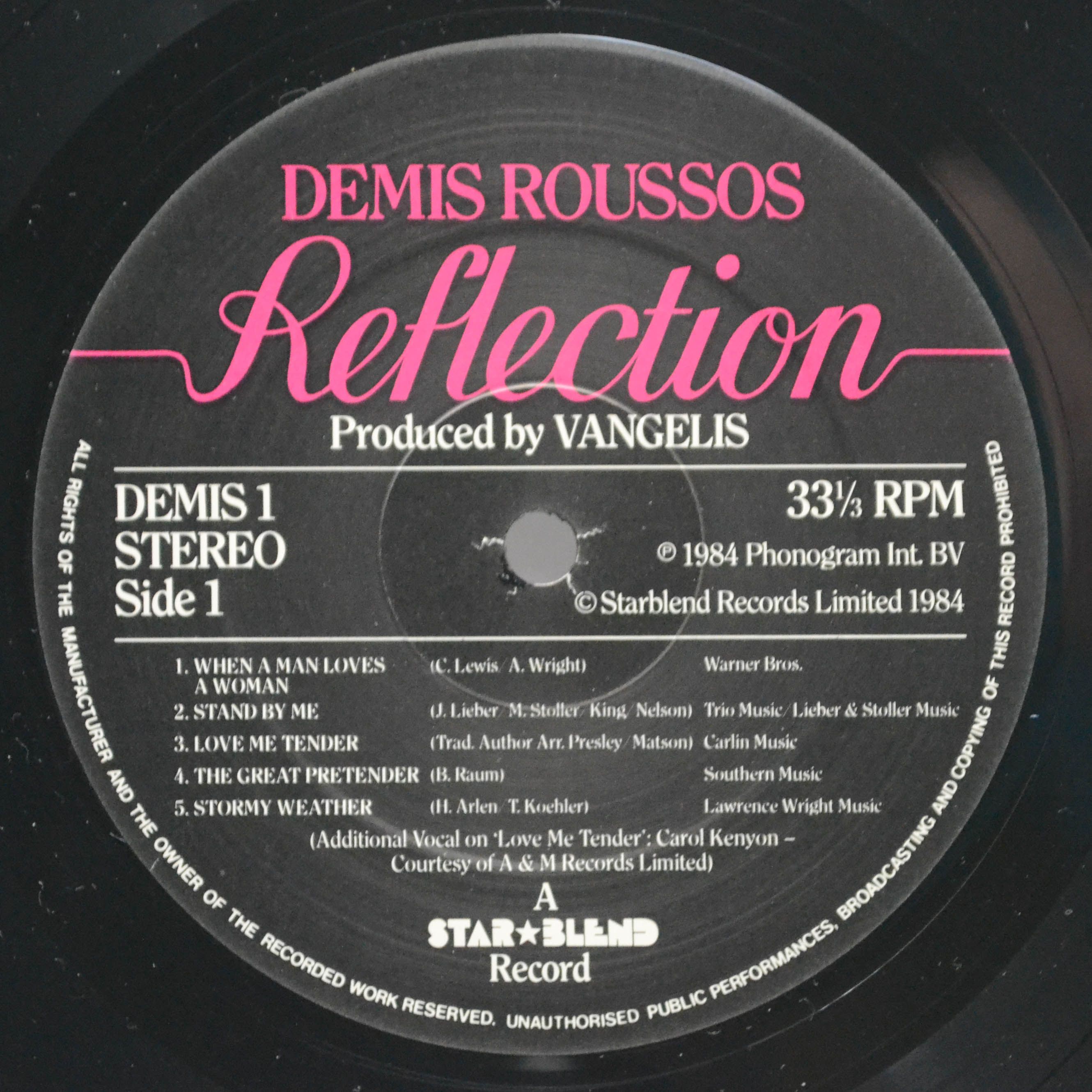Demis Roussos — Reflection (UK), 1984
