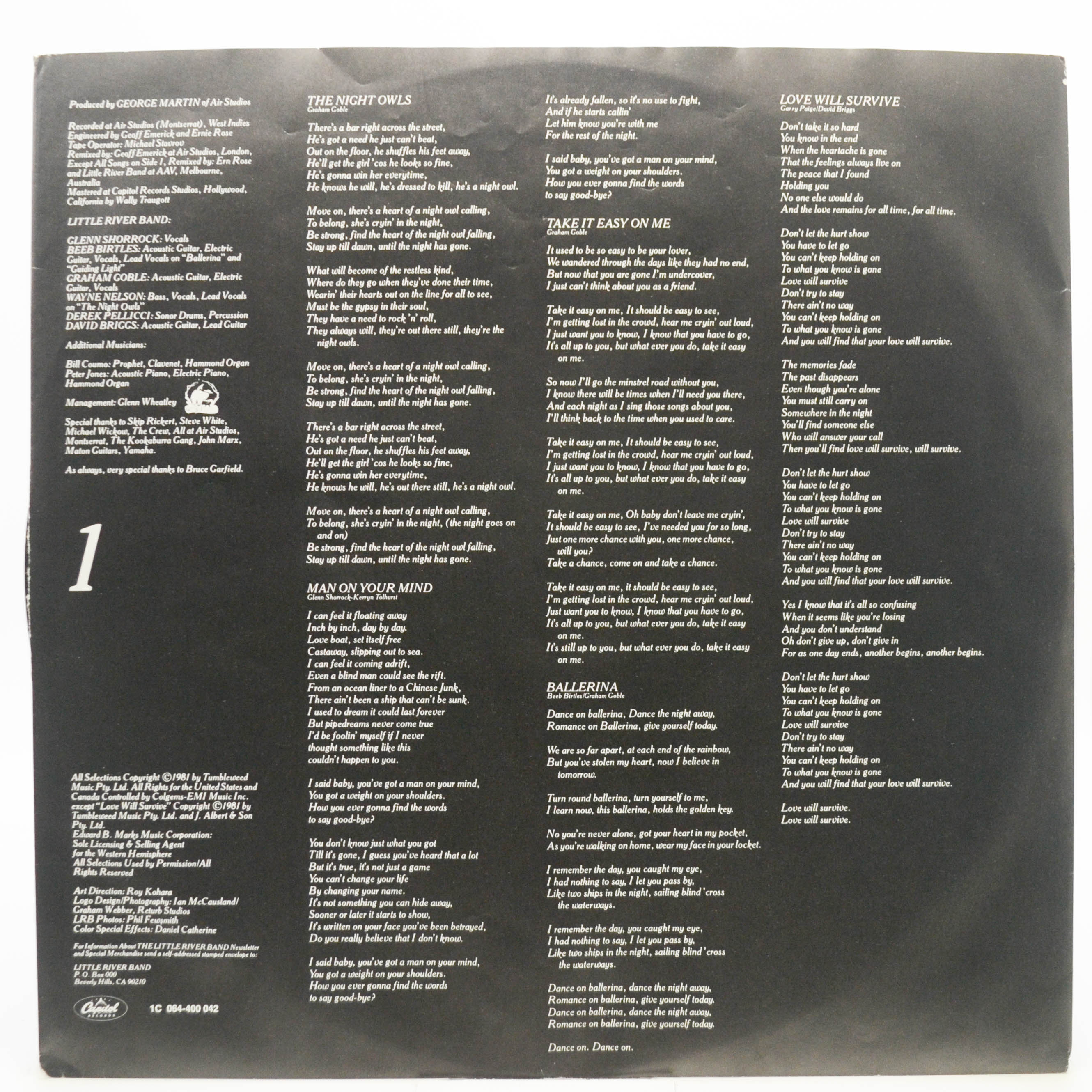 Виниловая пластинка Little River Band — Time Exposure, 1981
