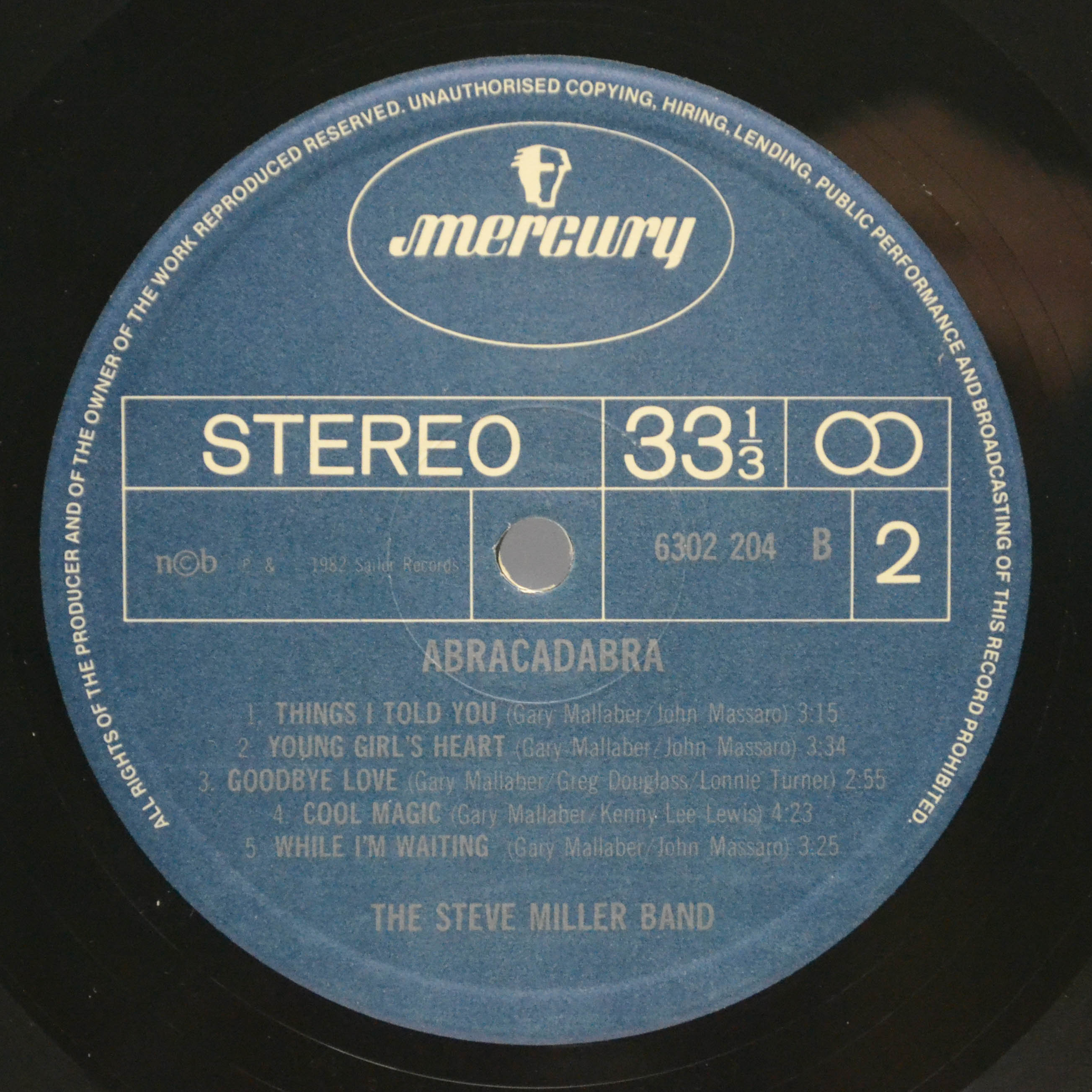 Виниловая пластинка Steve Miller Band — Abracadabra, 1982