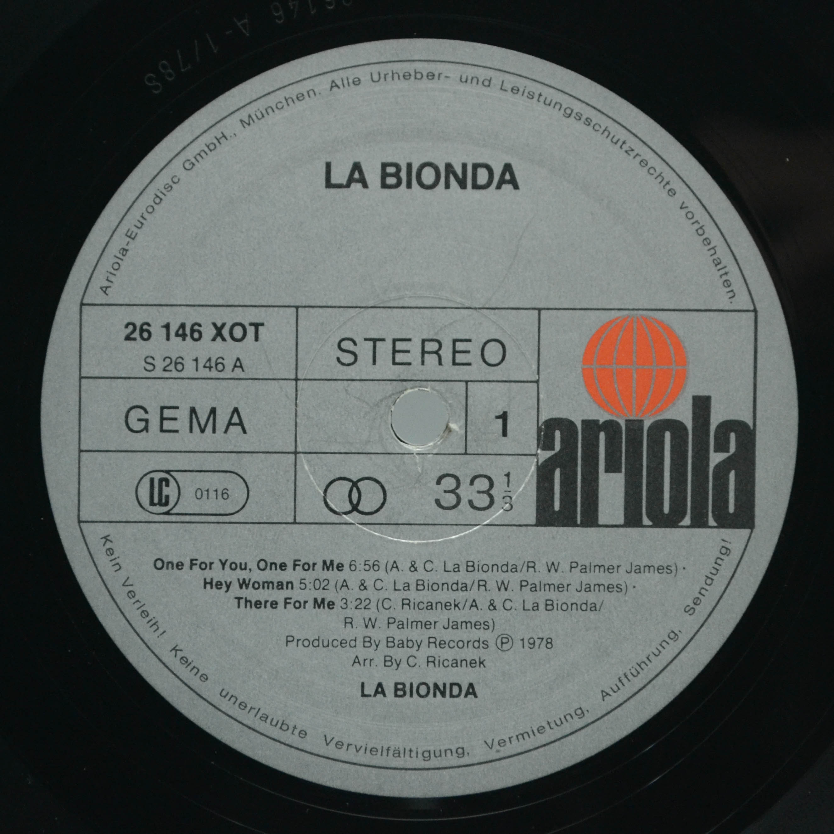La Bionda — La Bionda, 1978