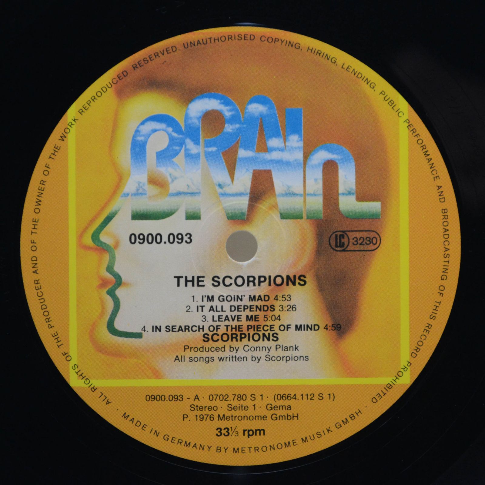 Виниловая пластинка Scorpions — The Scorpions, 1972