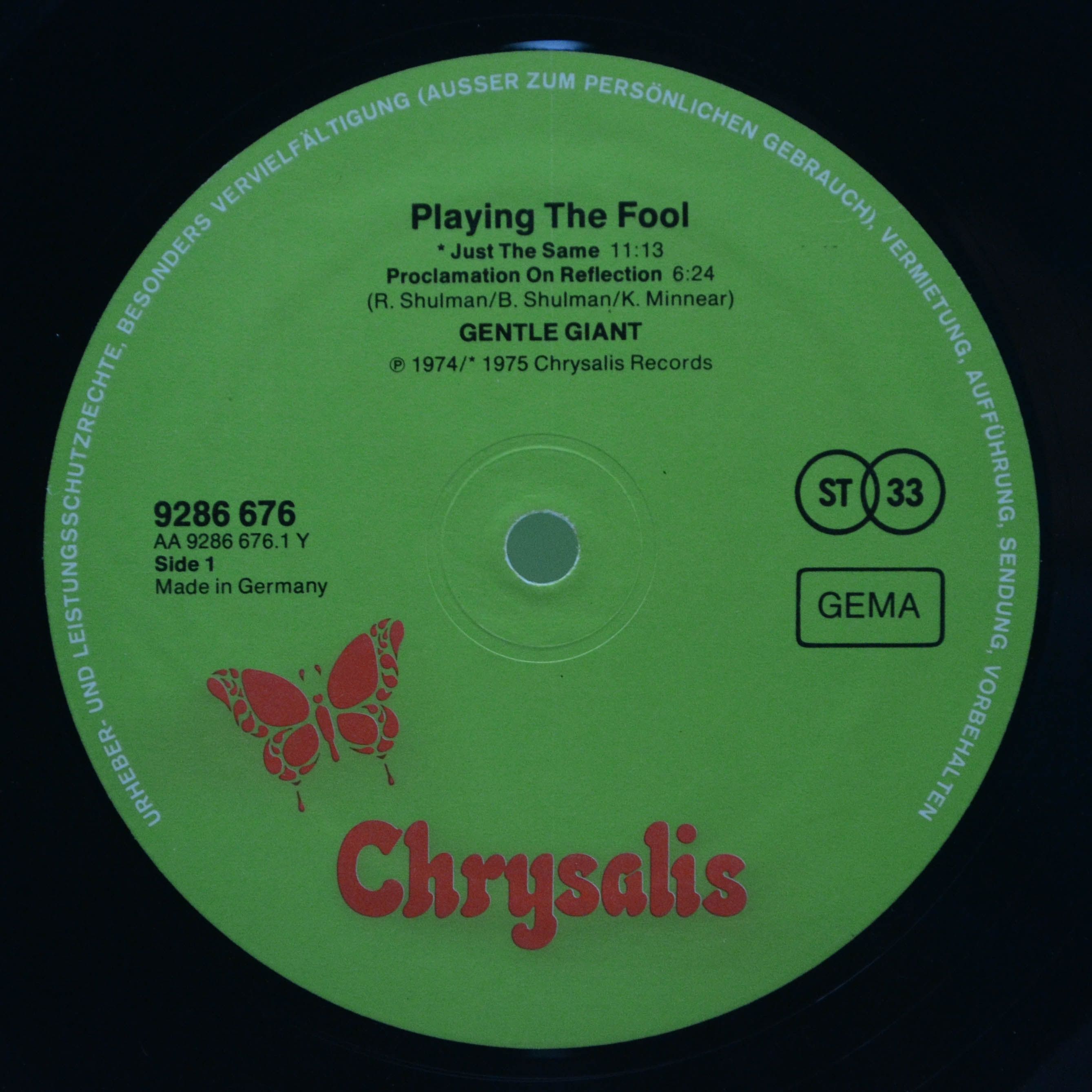 Gentle Giant — Playing The Fool (2LP), 1977