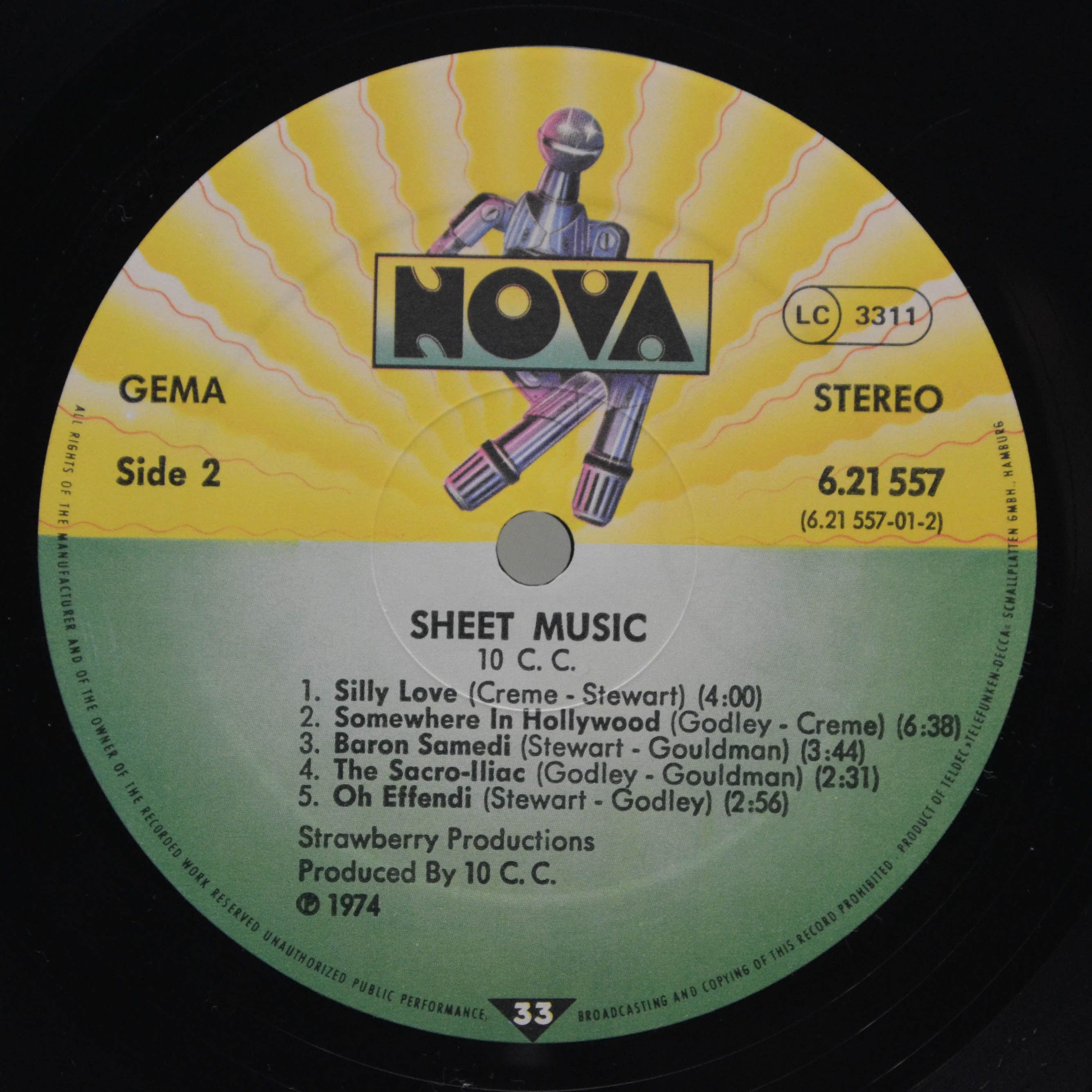 Виниловая пластинка 10cc — Sheet Music, 1974
