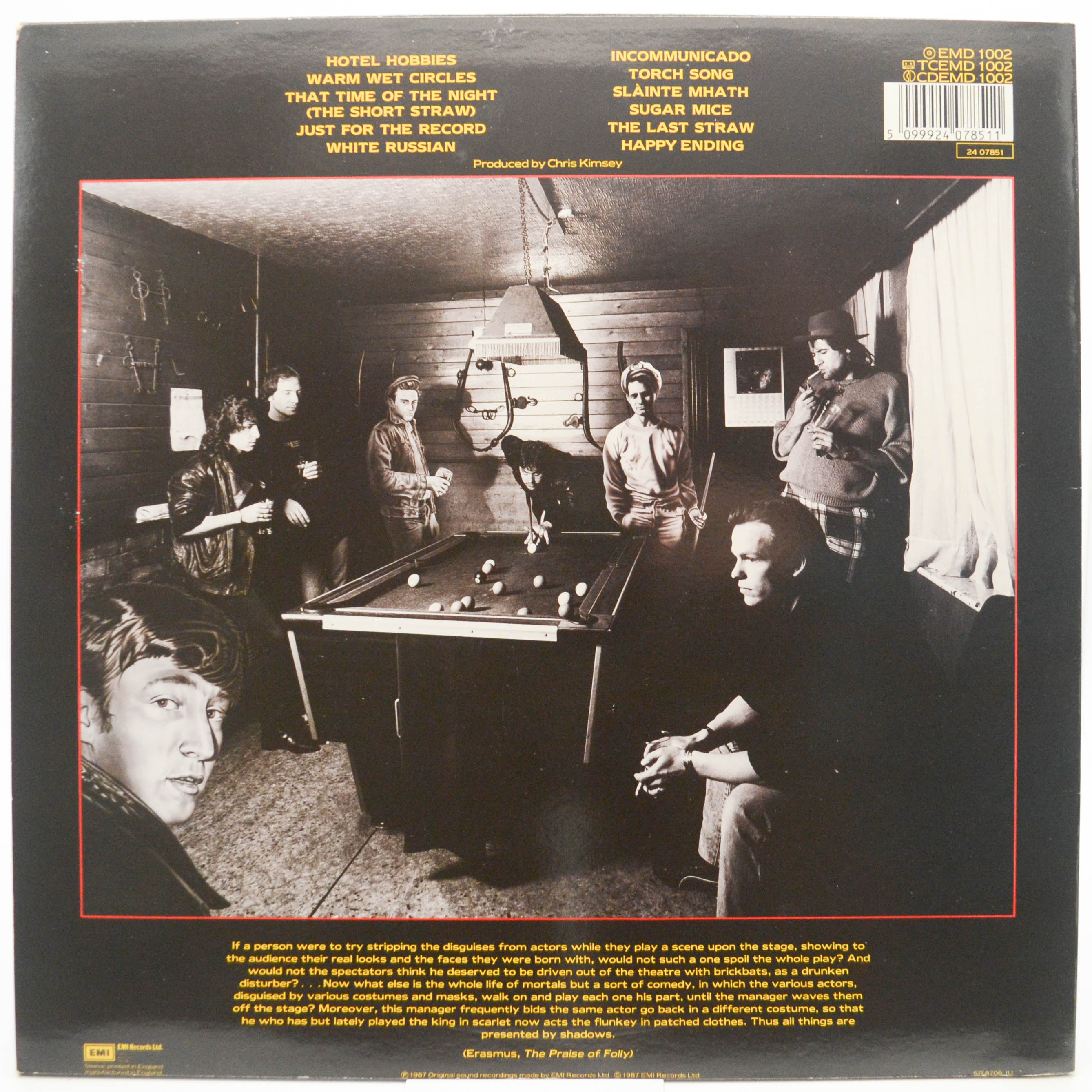 Marillion — Clutching At Straws (1-st, UK), 1987