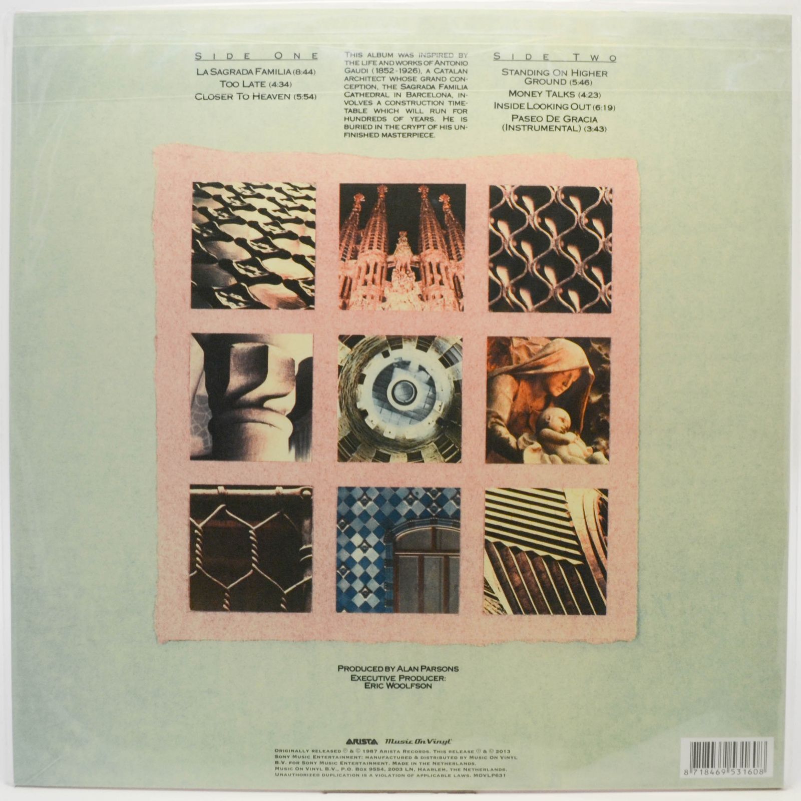 Виниловая пластинка Alan Parsons Project — Gaudi, 1987