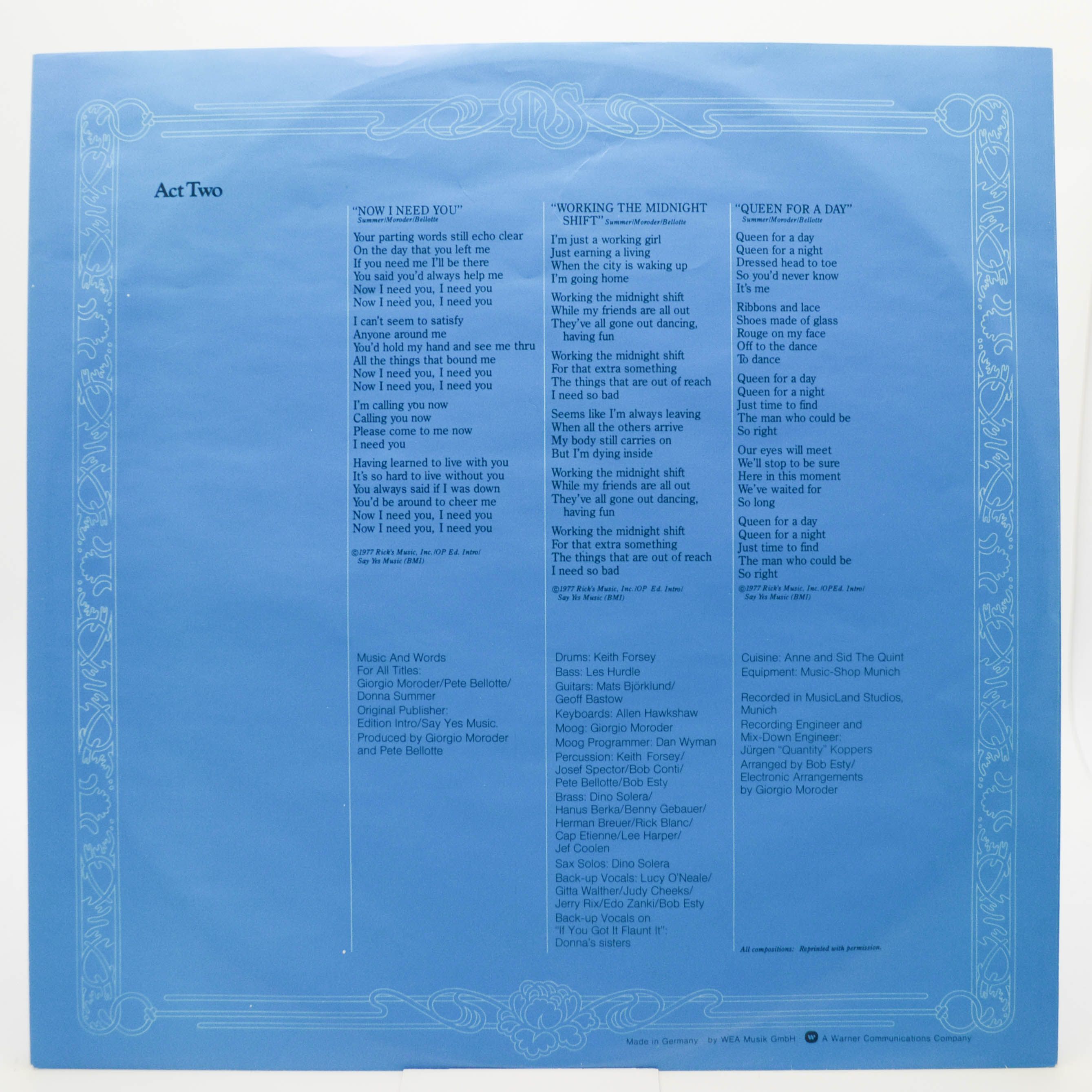 Виниловая пластинка Donna Summer — Once Upon A Time... (2LP), 1977