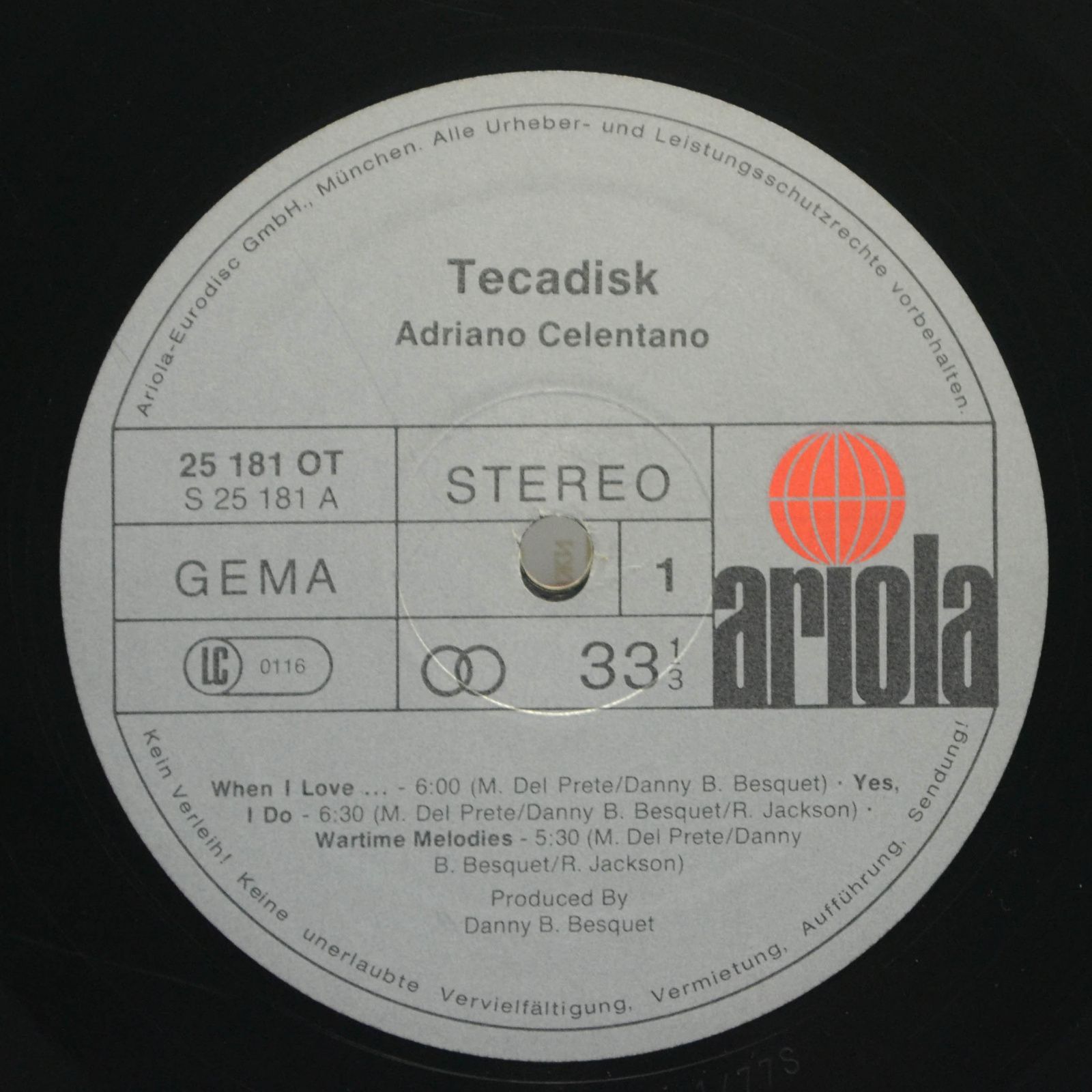 Adriano Celentano — Tecadisk, 1977